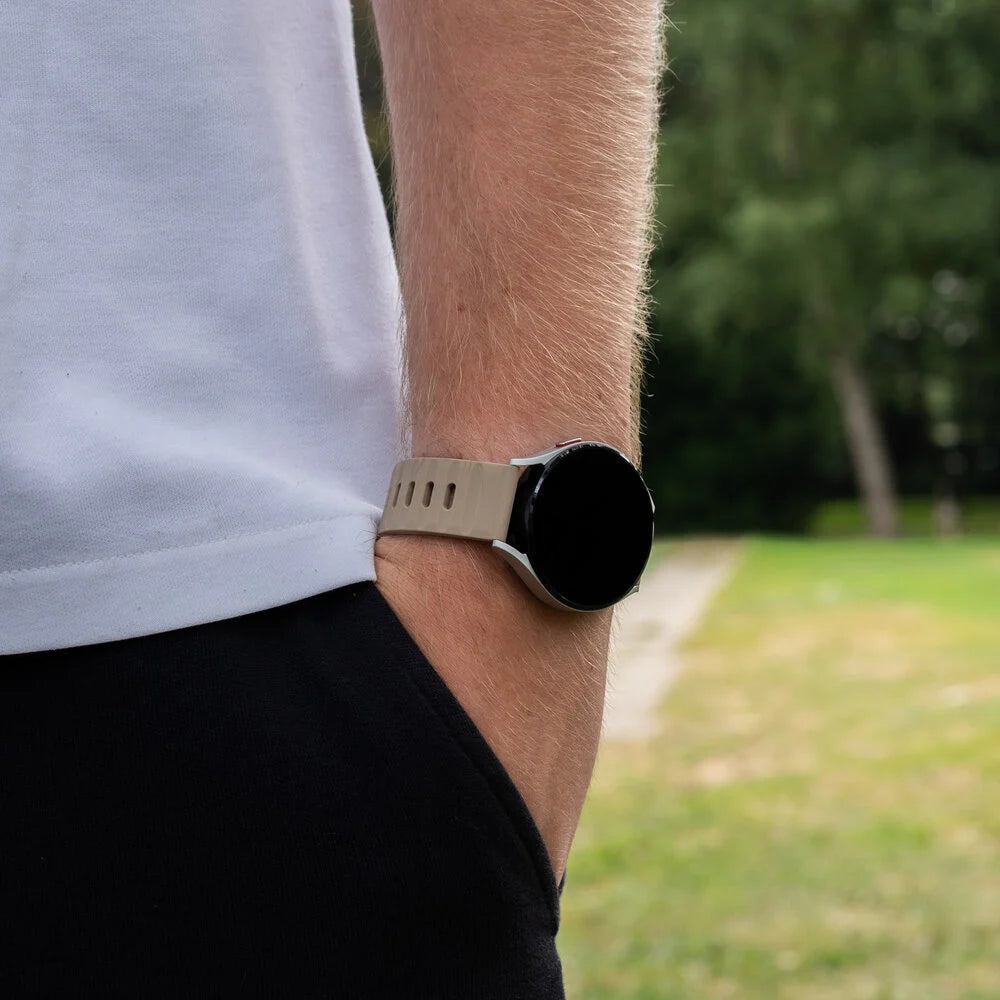 Samsung Galaxy Watch 4 Classic 42mm outdoor siliconen bandje (beige-bruin)