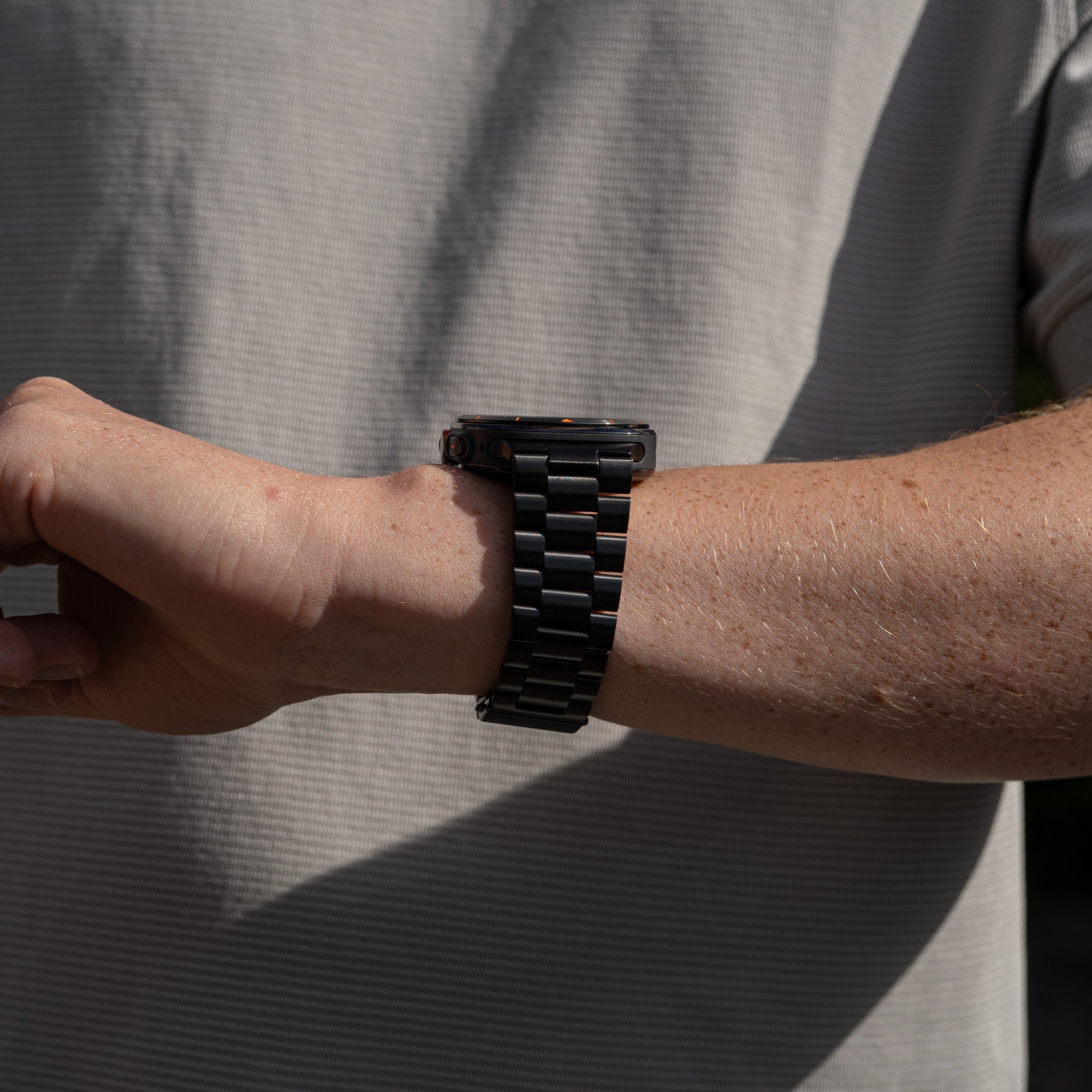 Samsung Galaxy Watch Ultra stalen band (zwart)