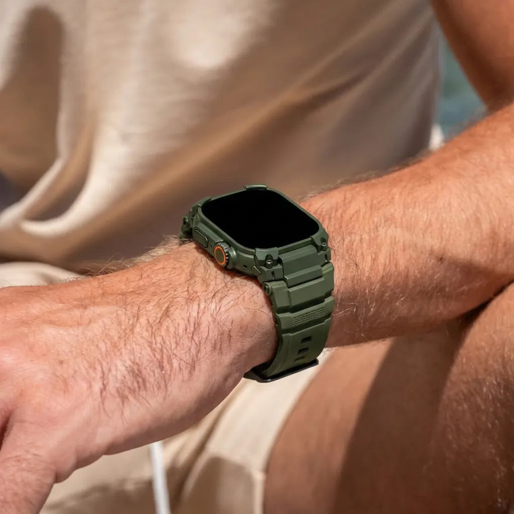 Apple Watch 'Four Claw' siliconen band (groen)