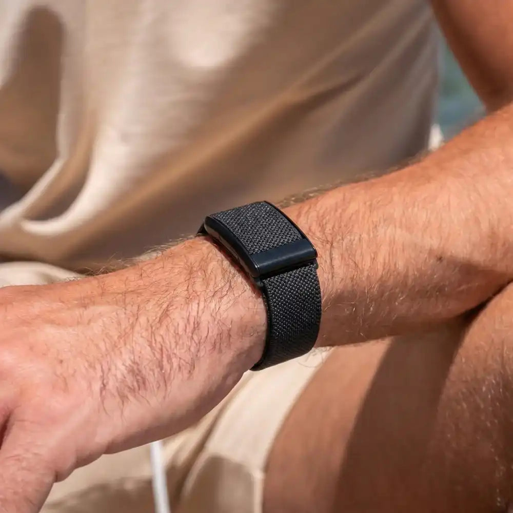 Polar Loop nylon band (zwart/grijs)
