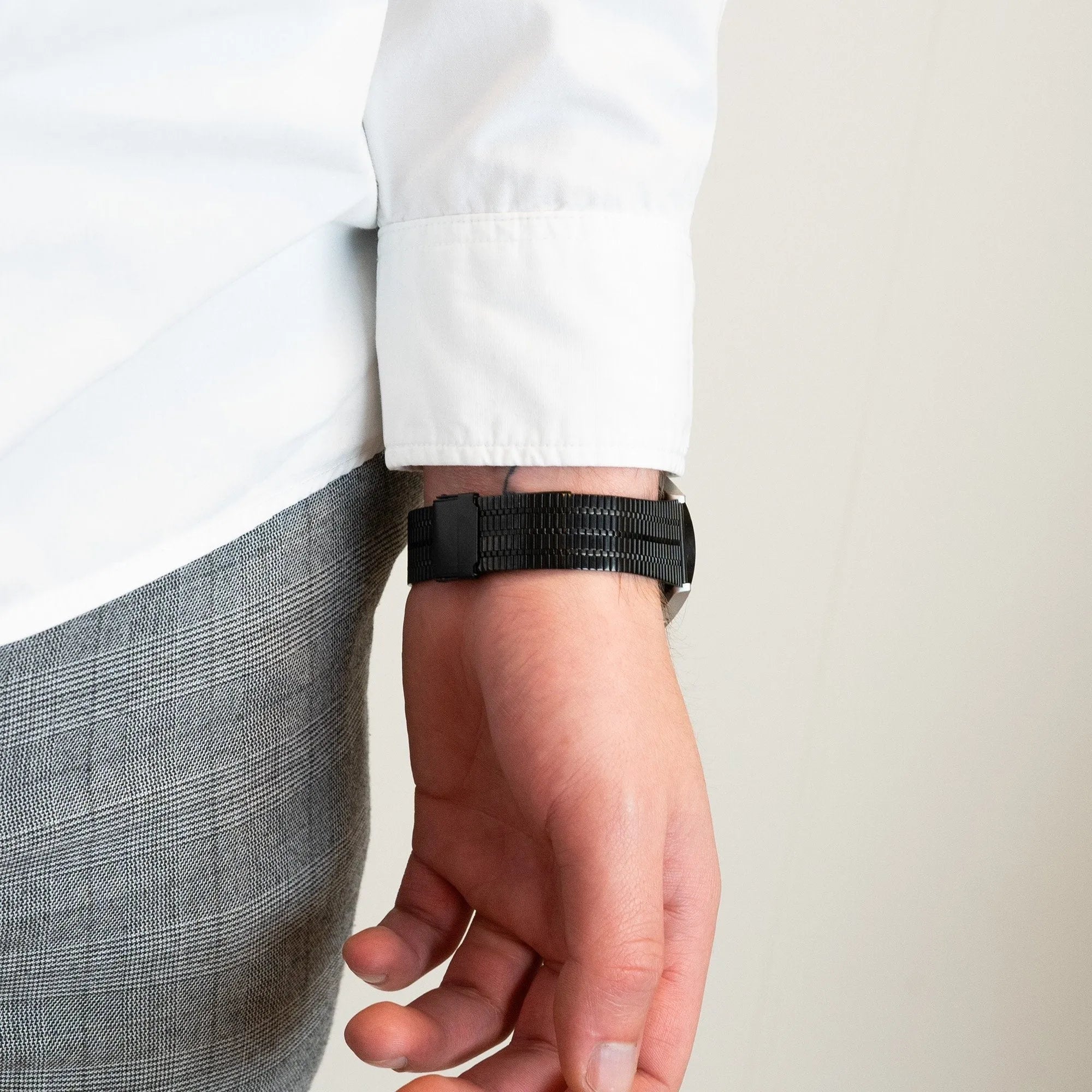 Bandz Suunto 5 Peak verstelbare stalen band (zwart)