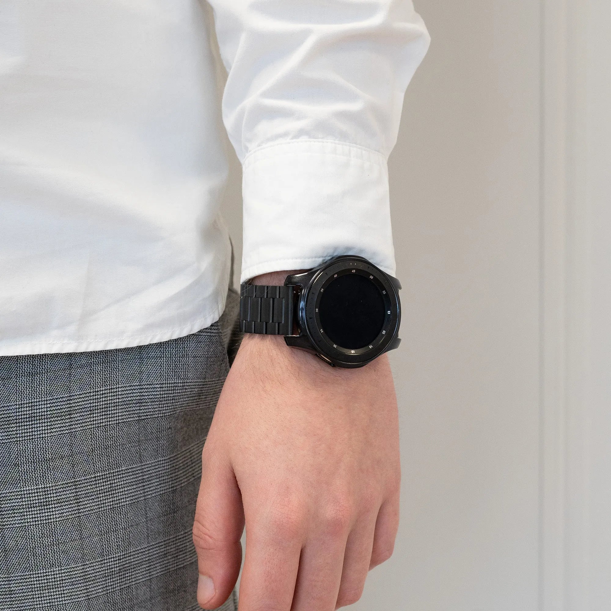 Bandz Oppo Watch X titanium schakel band (zwart)