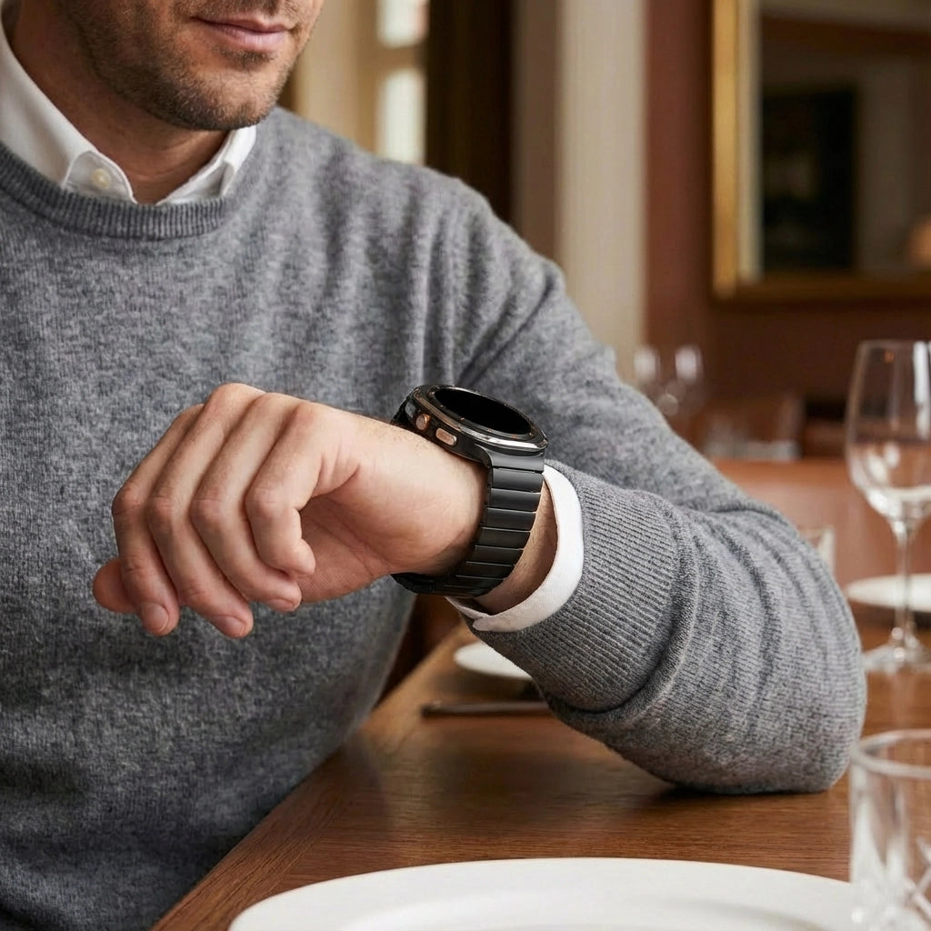 Samsung Galaxy Watch Ultra 'One Bead' titanium band (zwart)