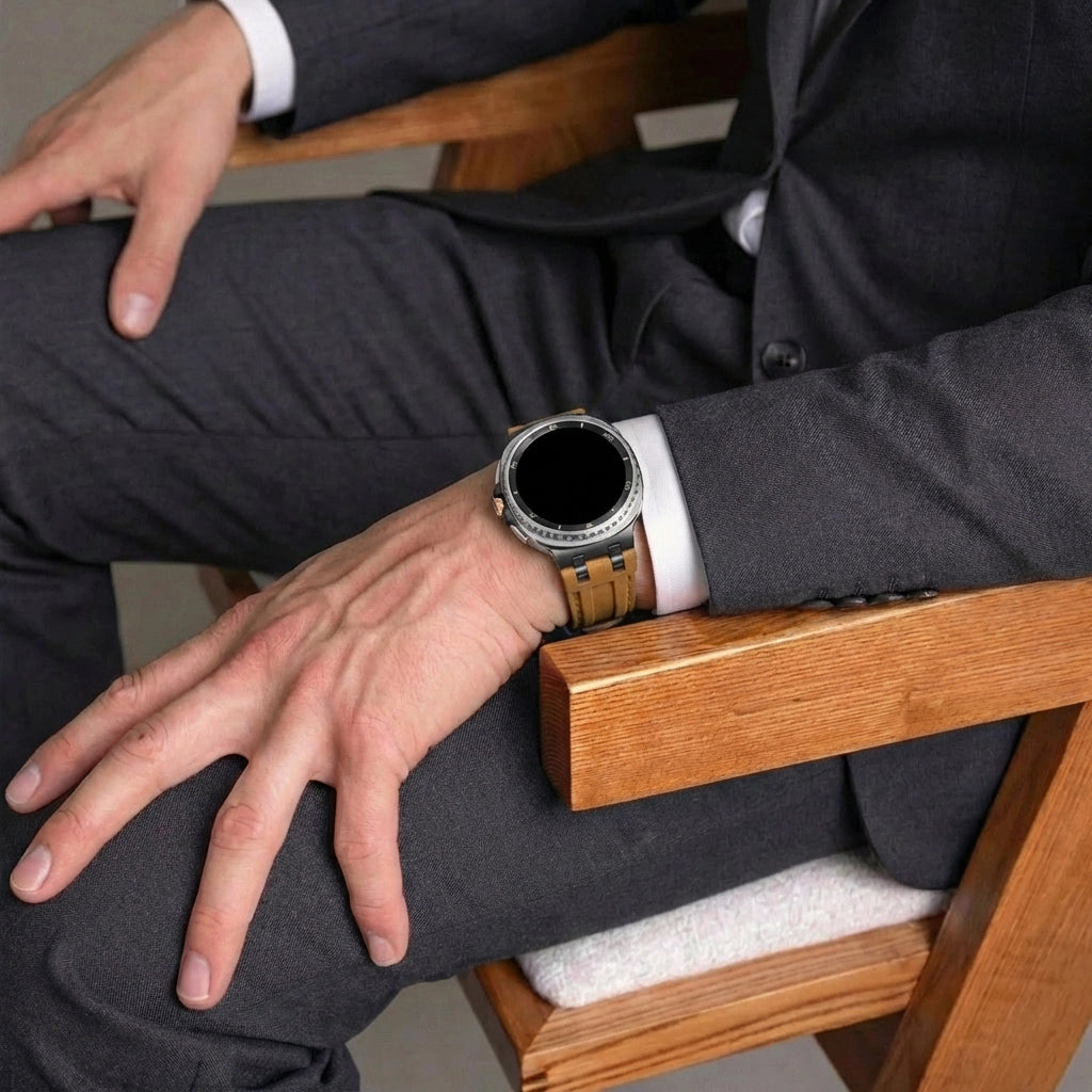 Samsung Galaxy Watch 8 Classic solide lederen band (bruin)