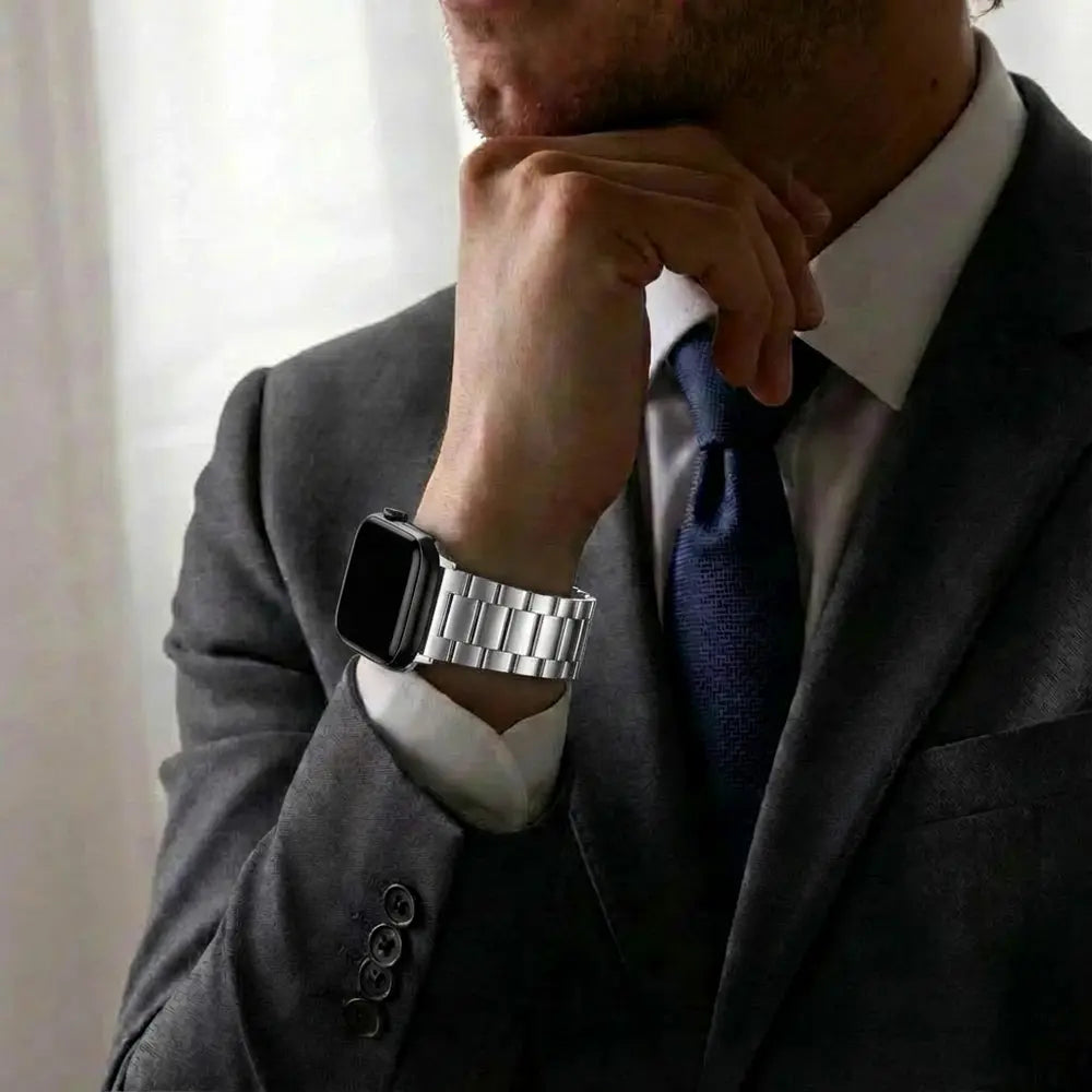 Bandz Apple Watch stalen band 'Classic' (zilver)