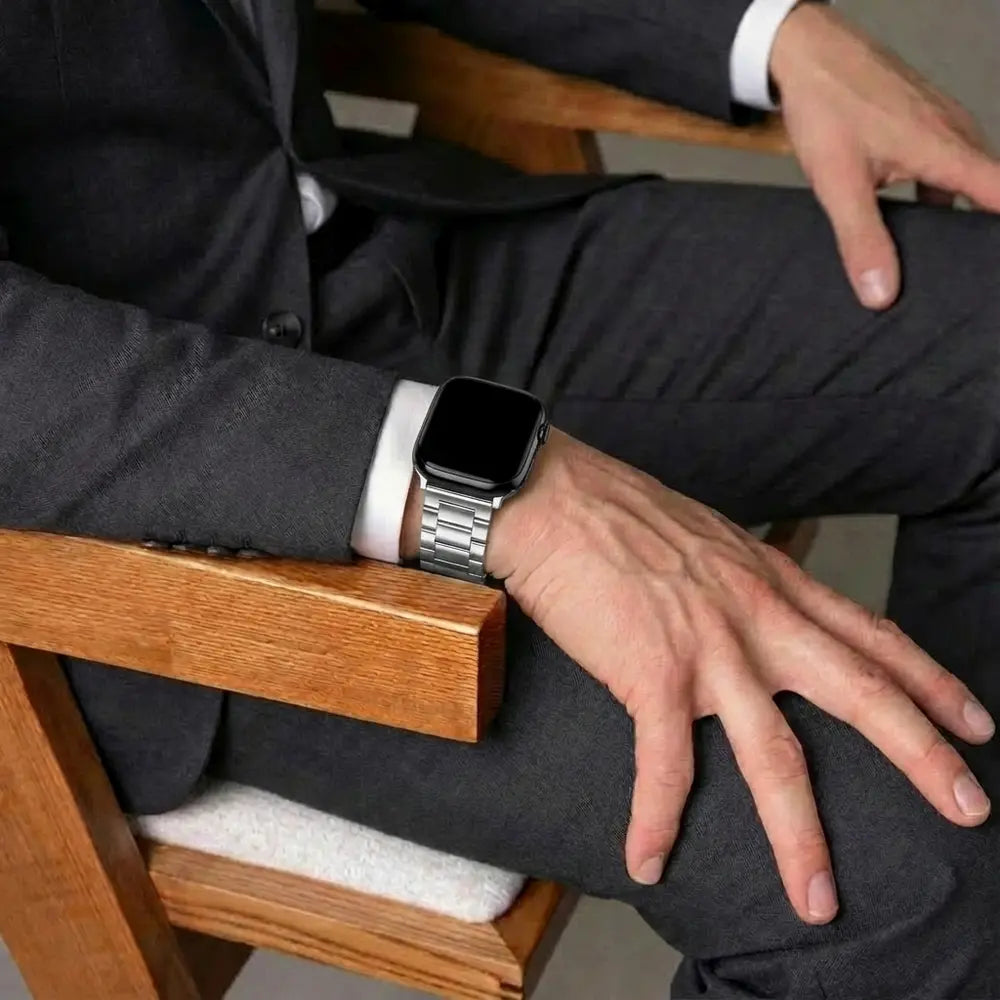 Bandz Apple Watch stalen band 'Classic' (zilver)