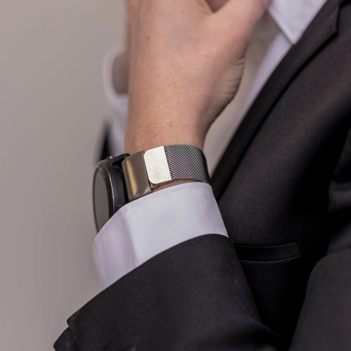 Milanese Strap, silver, lifestyle photo