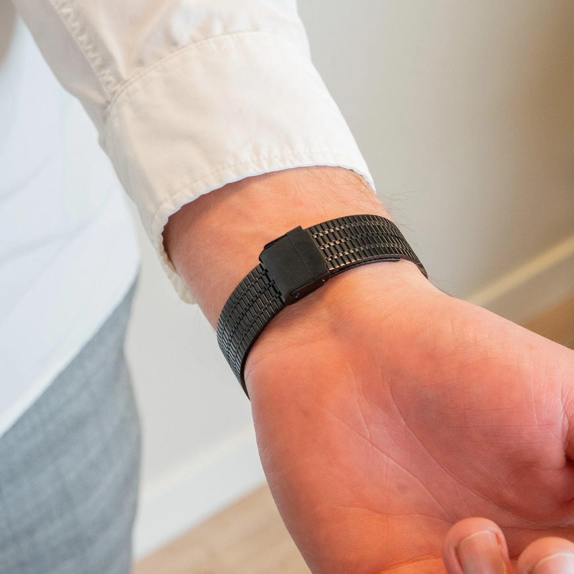 Bandz Suunto 5 Peak verstelbare stalen band (zwart)