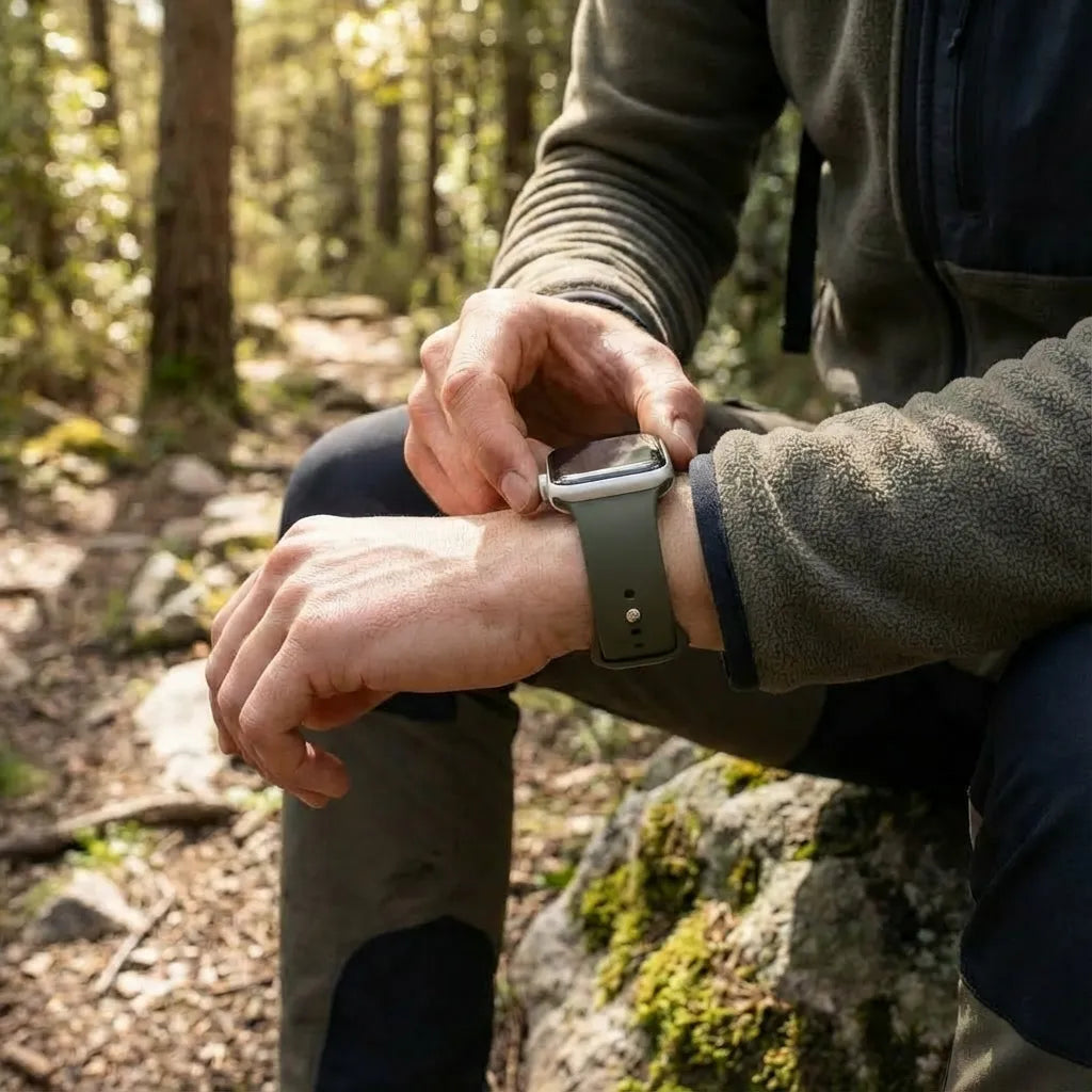Apple Watch sport bandje (donkergroen)