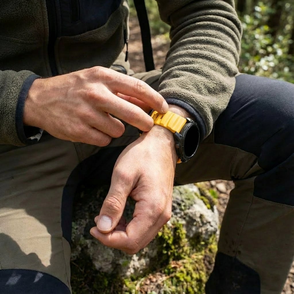 Garmin Instinct E - 45mm trail siliconen band (licht oranje)