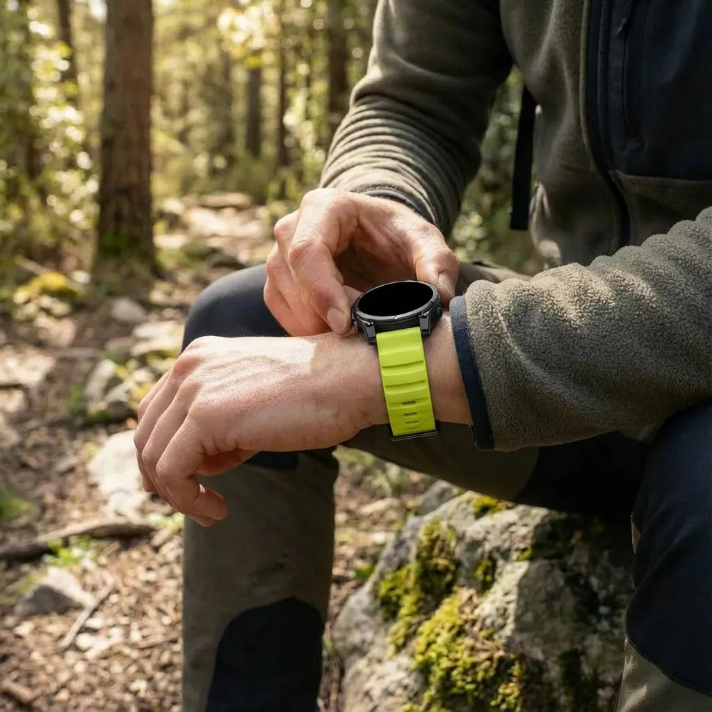 Garmin Forerunner 970 Trail Silicone Strap (Lime)