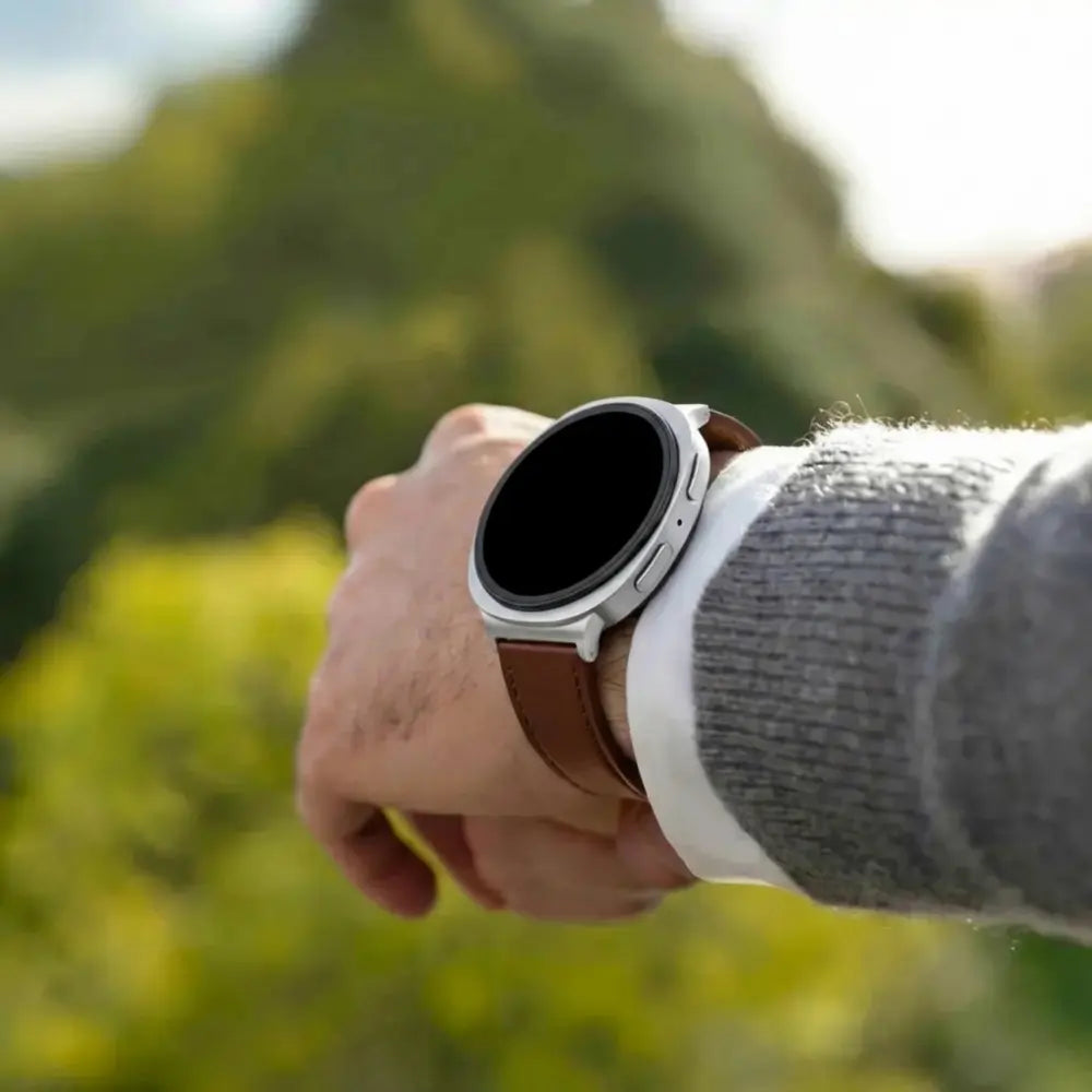 Bandz Samsung Galaxy Watch 8 Classic Leather Strap 'Classic' (Brown)