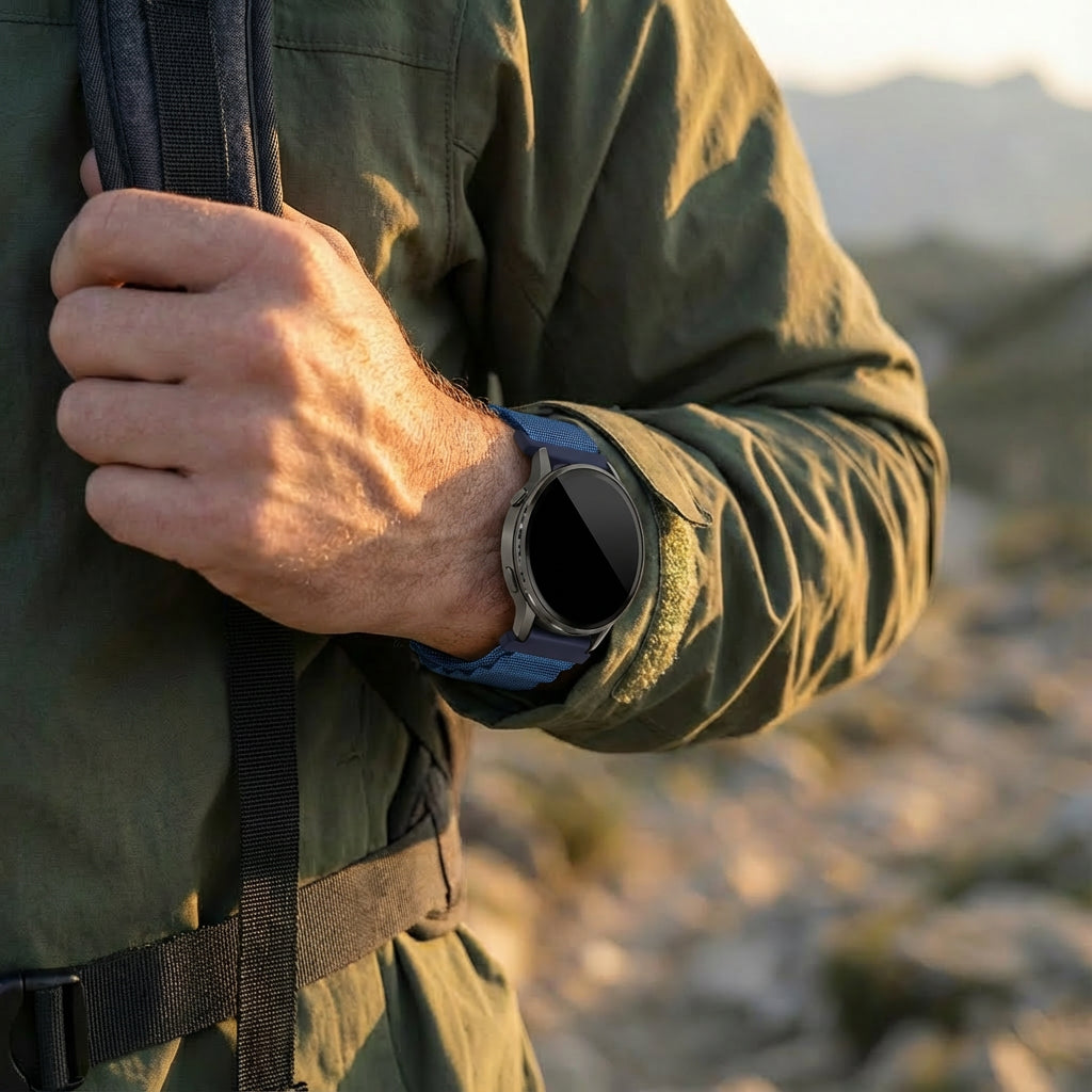 Bandz Garmin Approach S12 Alpine Nylon Strap (Blue)