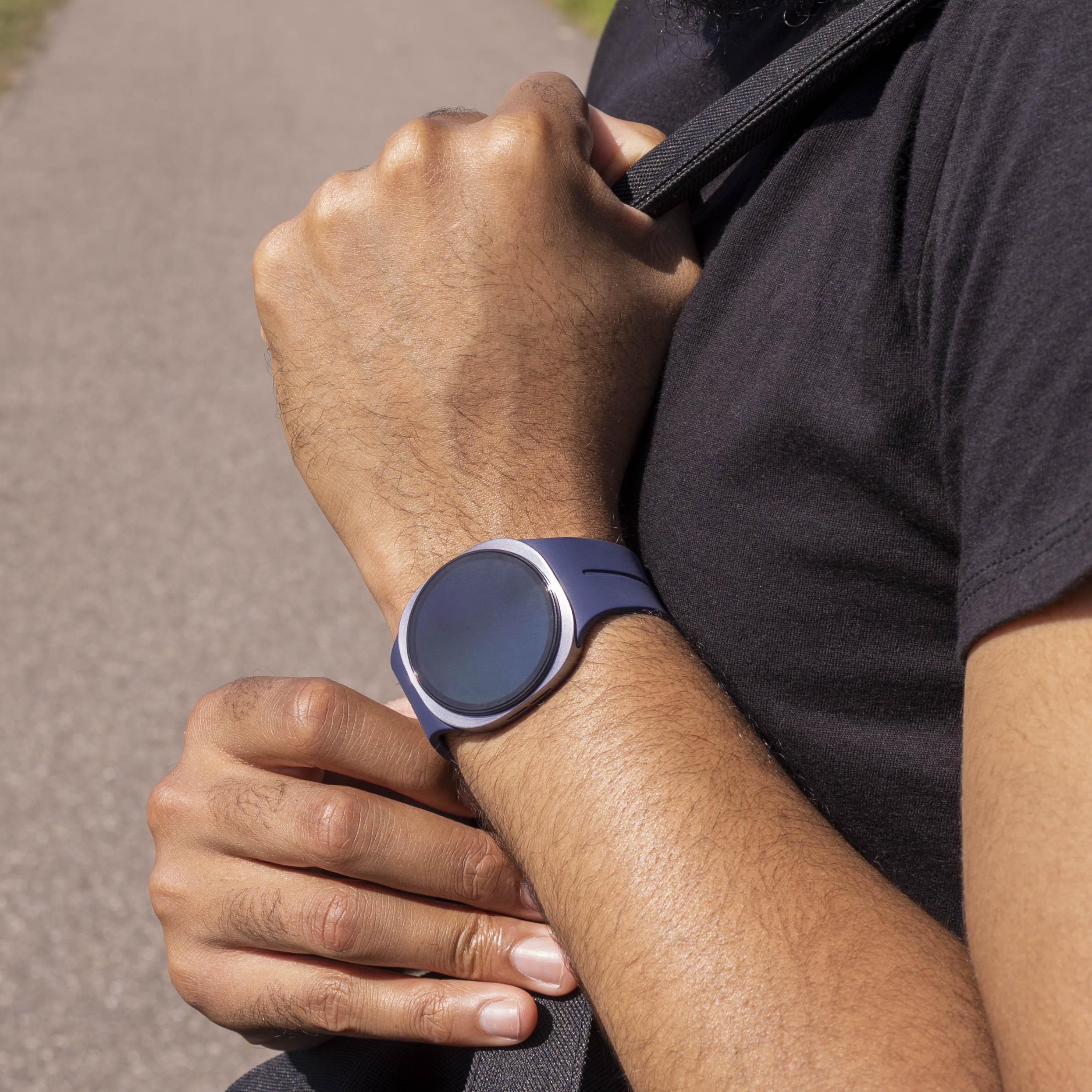 Samsung Galaxy Watch 9 - 40mm sport band met D-buckle (donkerblauw)