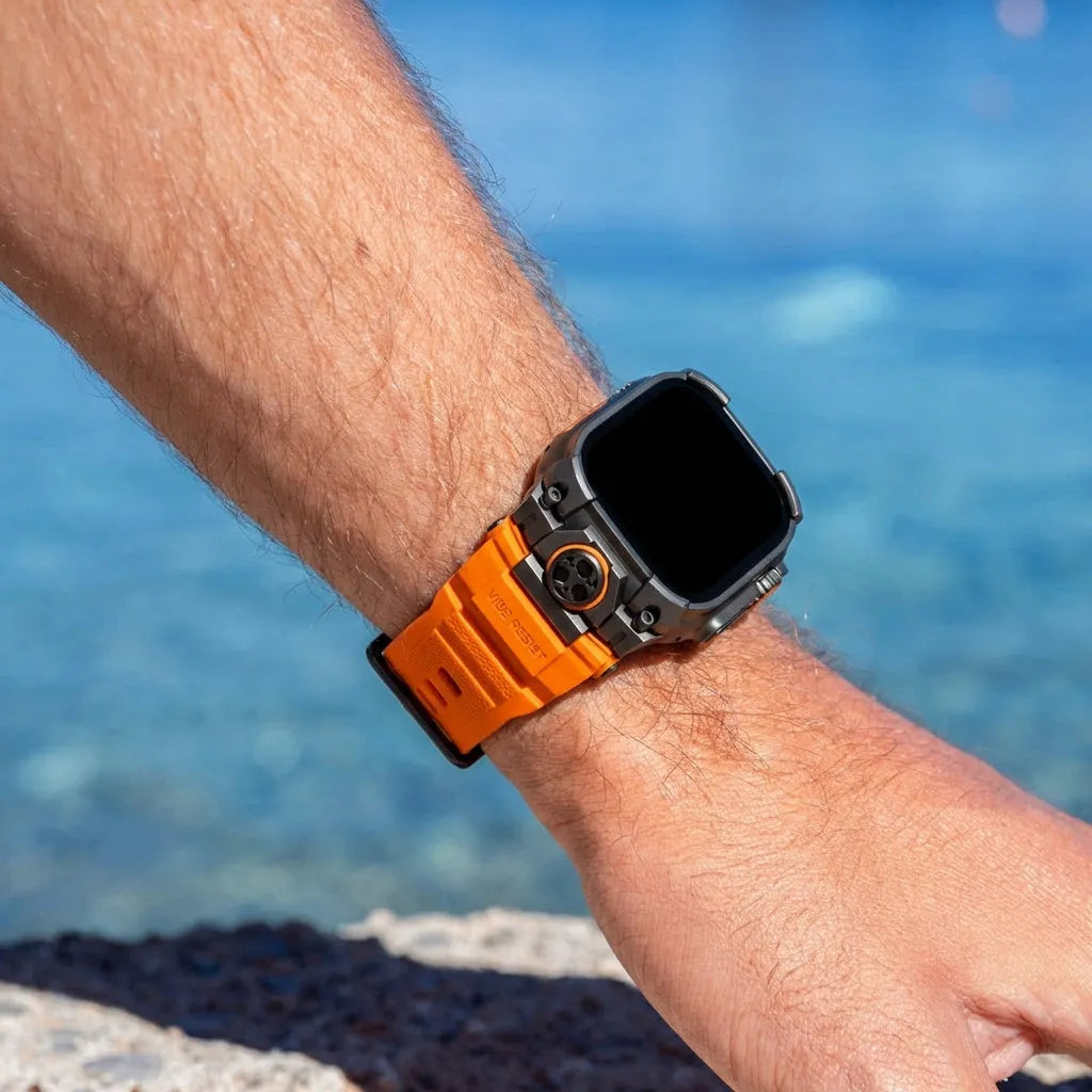 Apple Watch 'Four Claw' siliconen band (oranje)
