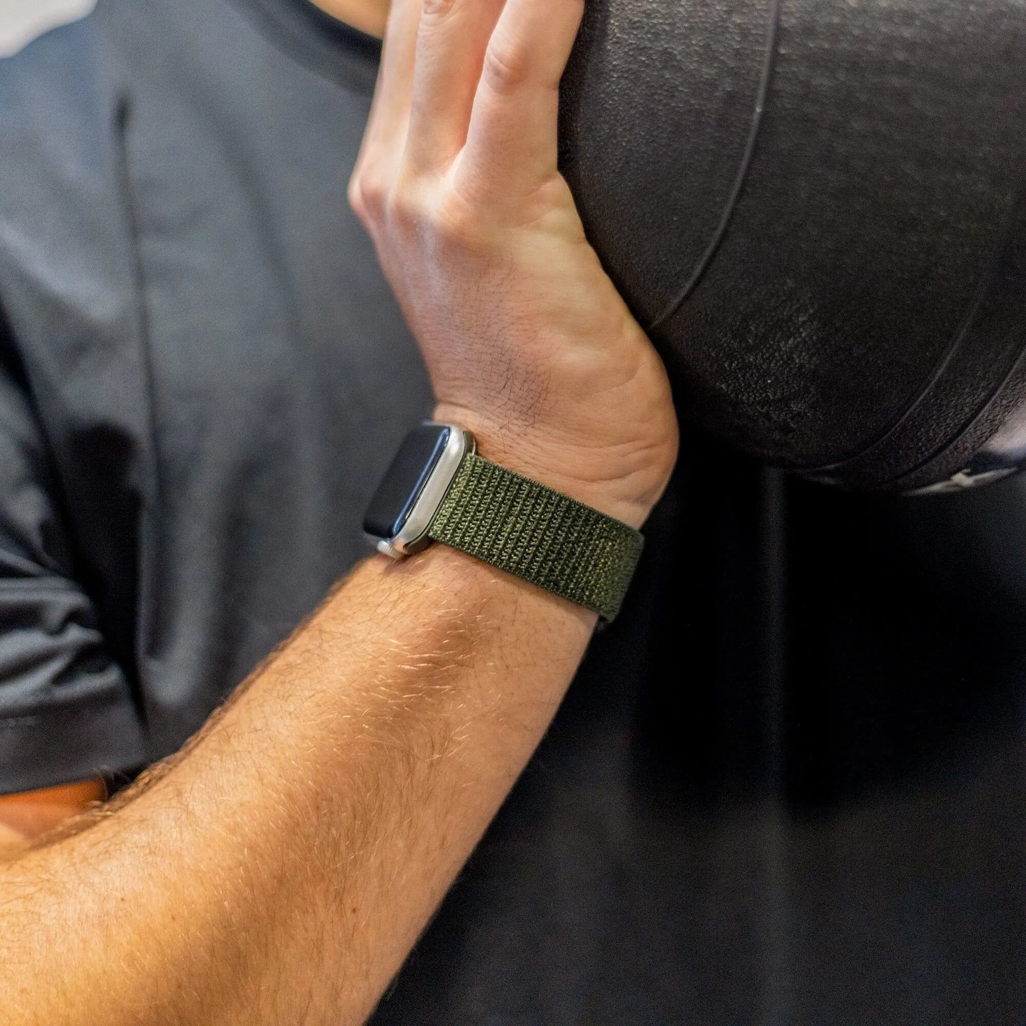 Apple Watch nylon band (donkergroen)