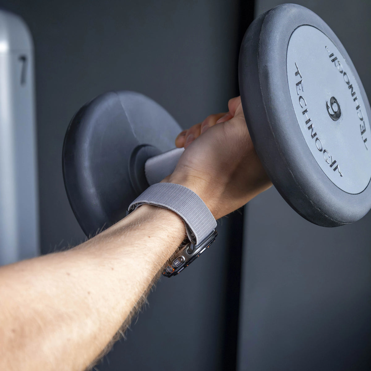 Alpine Nylon Strap, grey-blue, lifestyle photo
