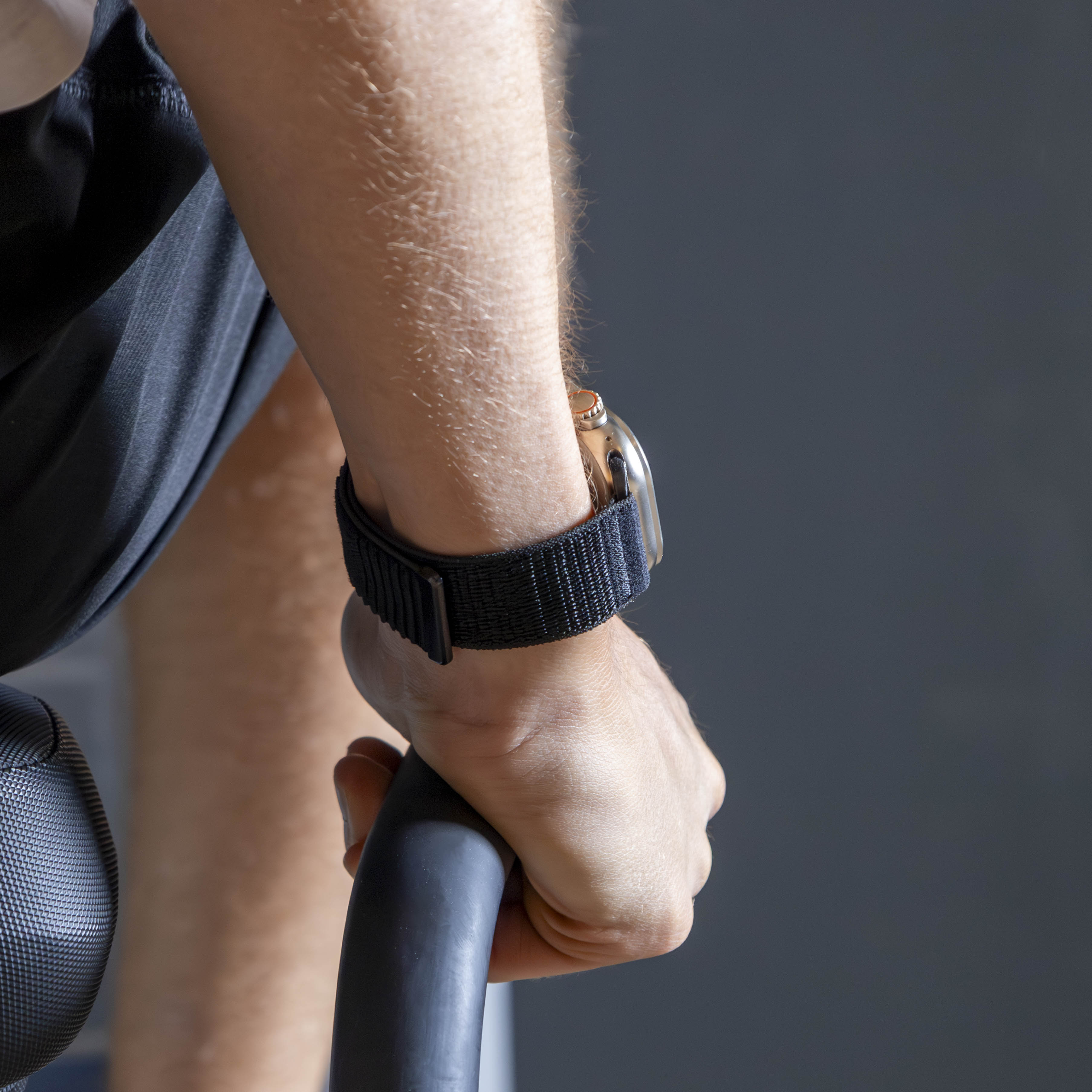 Apple Watch Ultra wave nylon bandje (zwart)