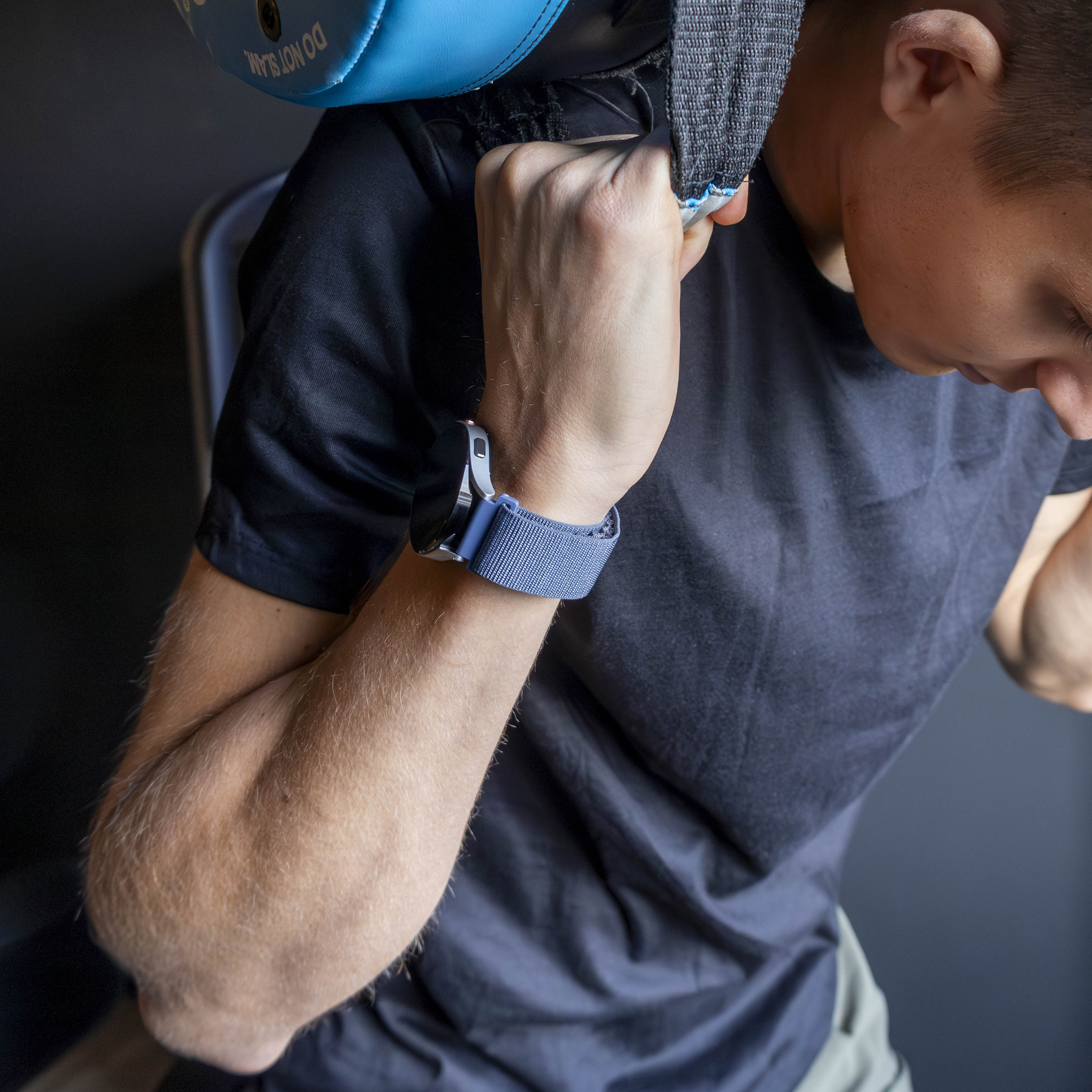 Bandz Withings ScanWatch Nova Alpine nylon band (grijsblauw)