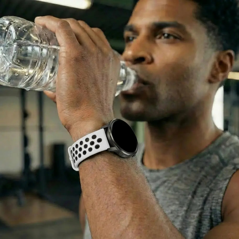 Bandz Garmin Bounce 2 sport band 'Deluxe' (wit/zwart)