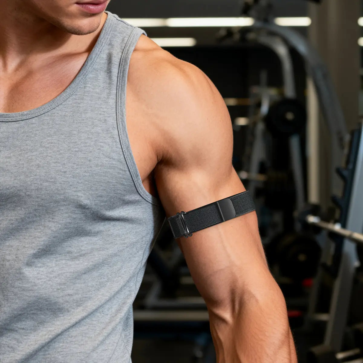Amazfit Helio Strap Biceps Nylon Bracelet (Black/Grey)
