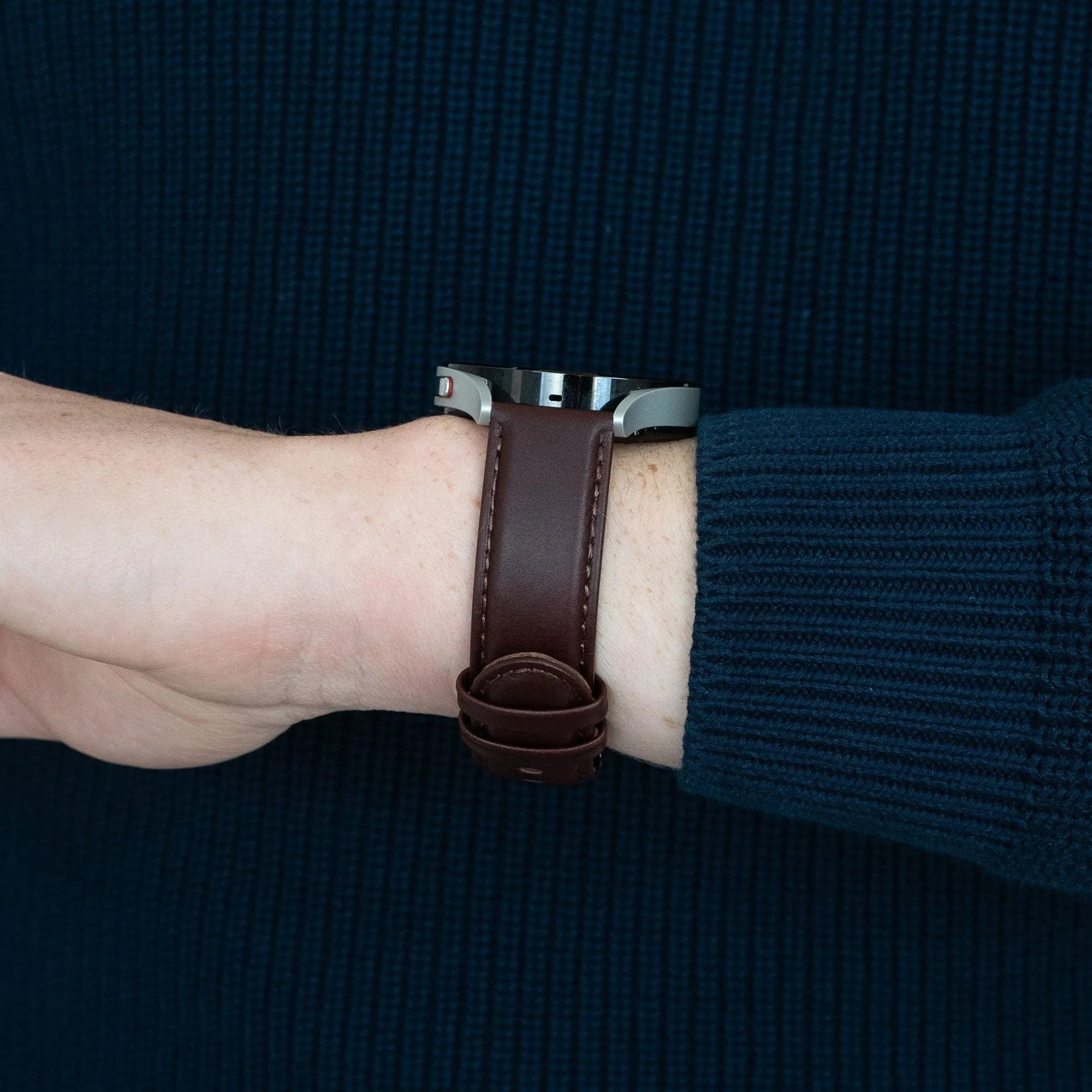 Bandz Suunto Nautic S lederen band 'Classic' (donkerbruin)