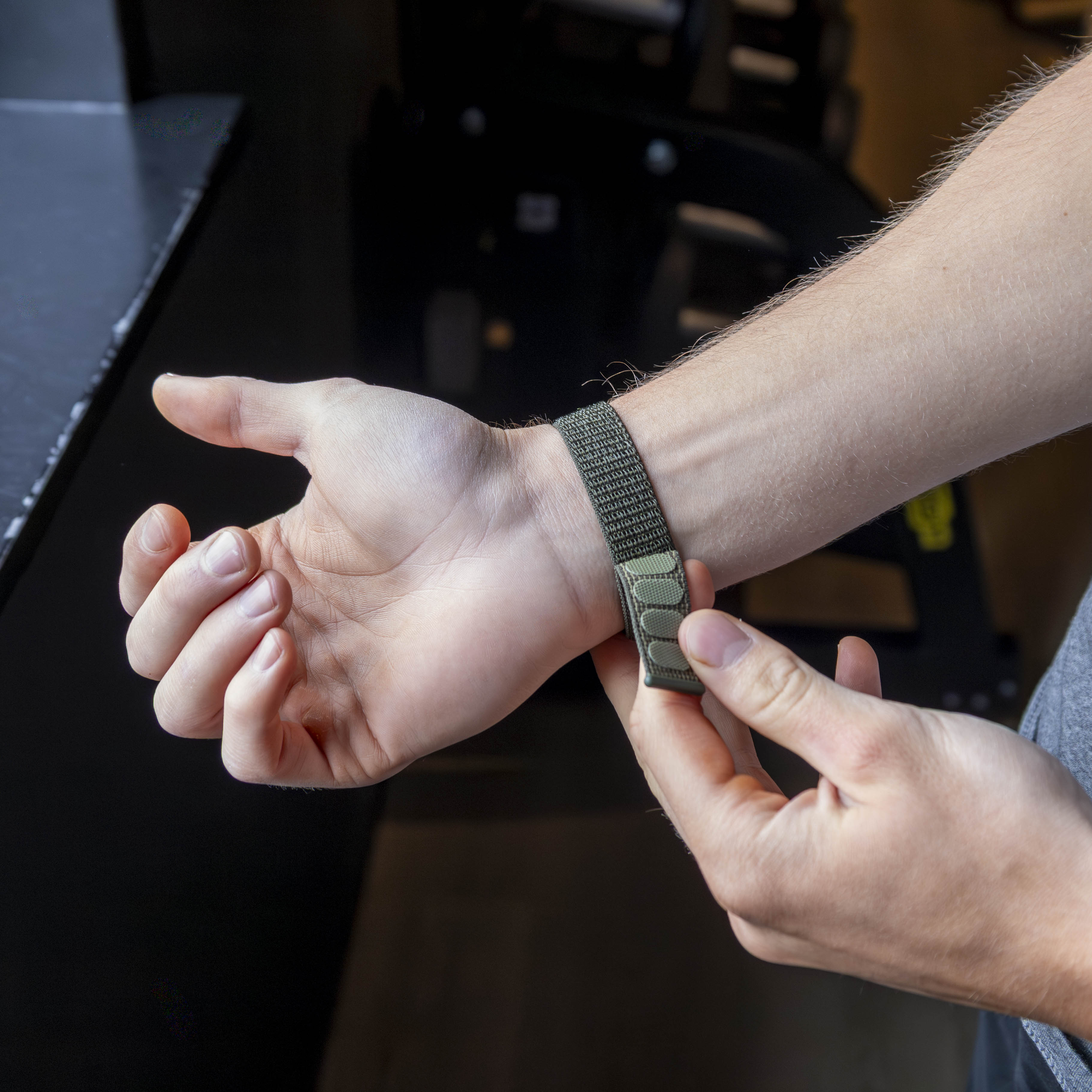 Samsung Galaxy Fit 3 nylon bandje (groen)