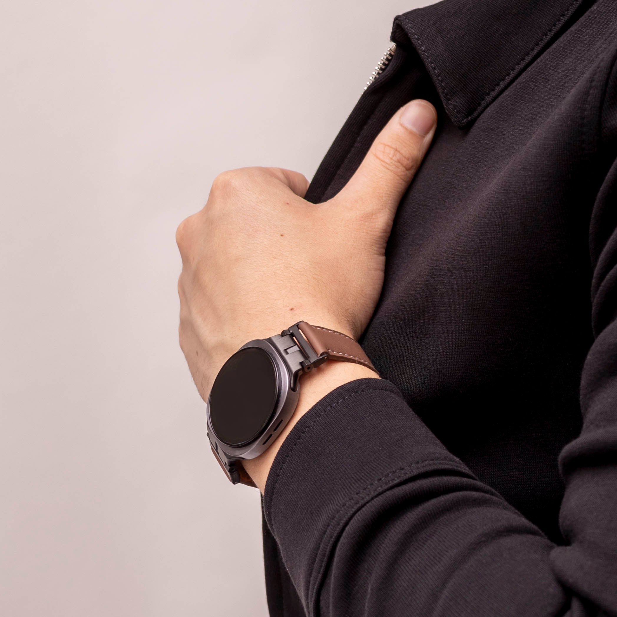 Samsung Galaxy Watch 8 Classic luxe leren bandje (bruin)