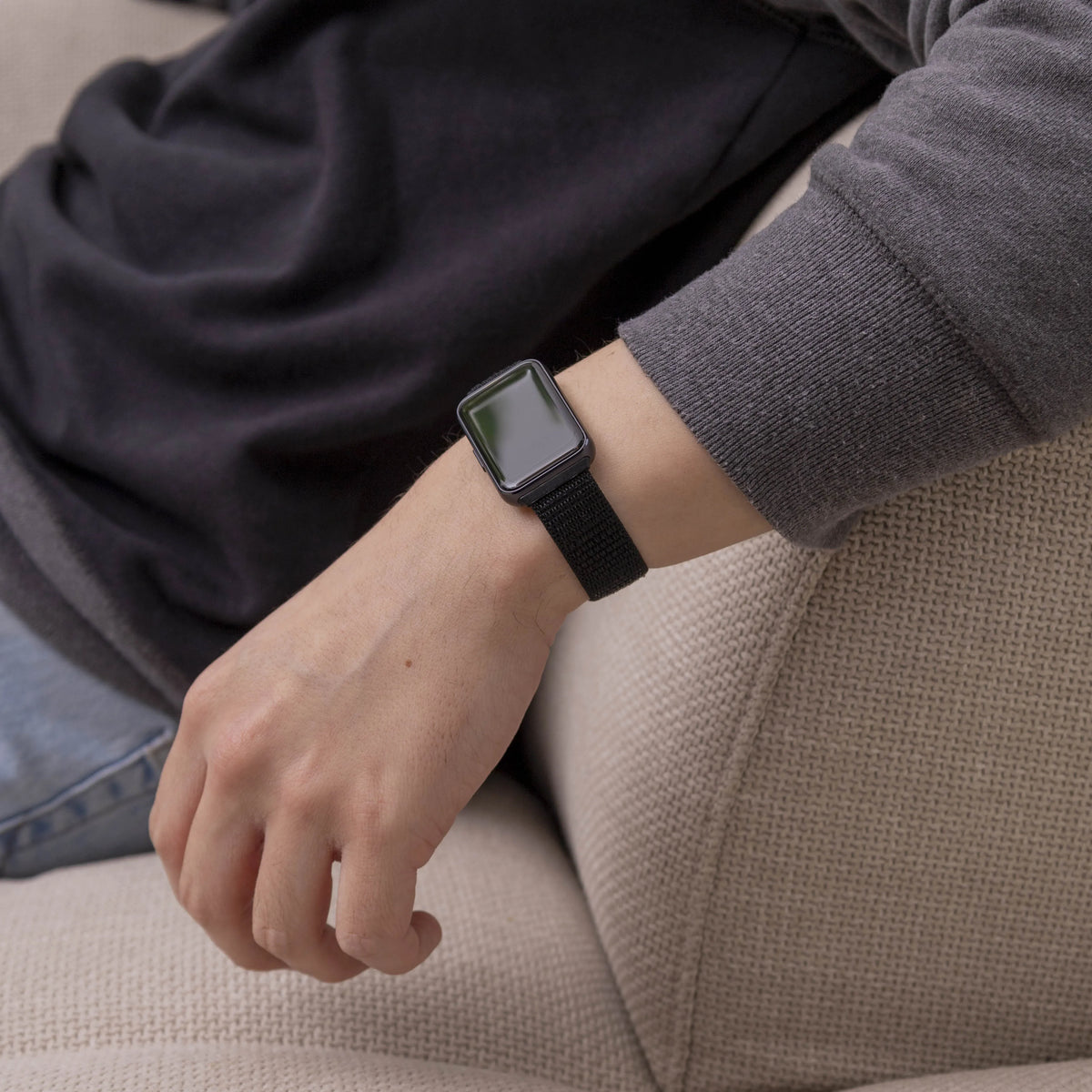 Nylon Strap, black, lifestyle photo