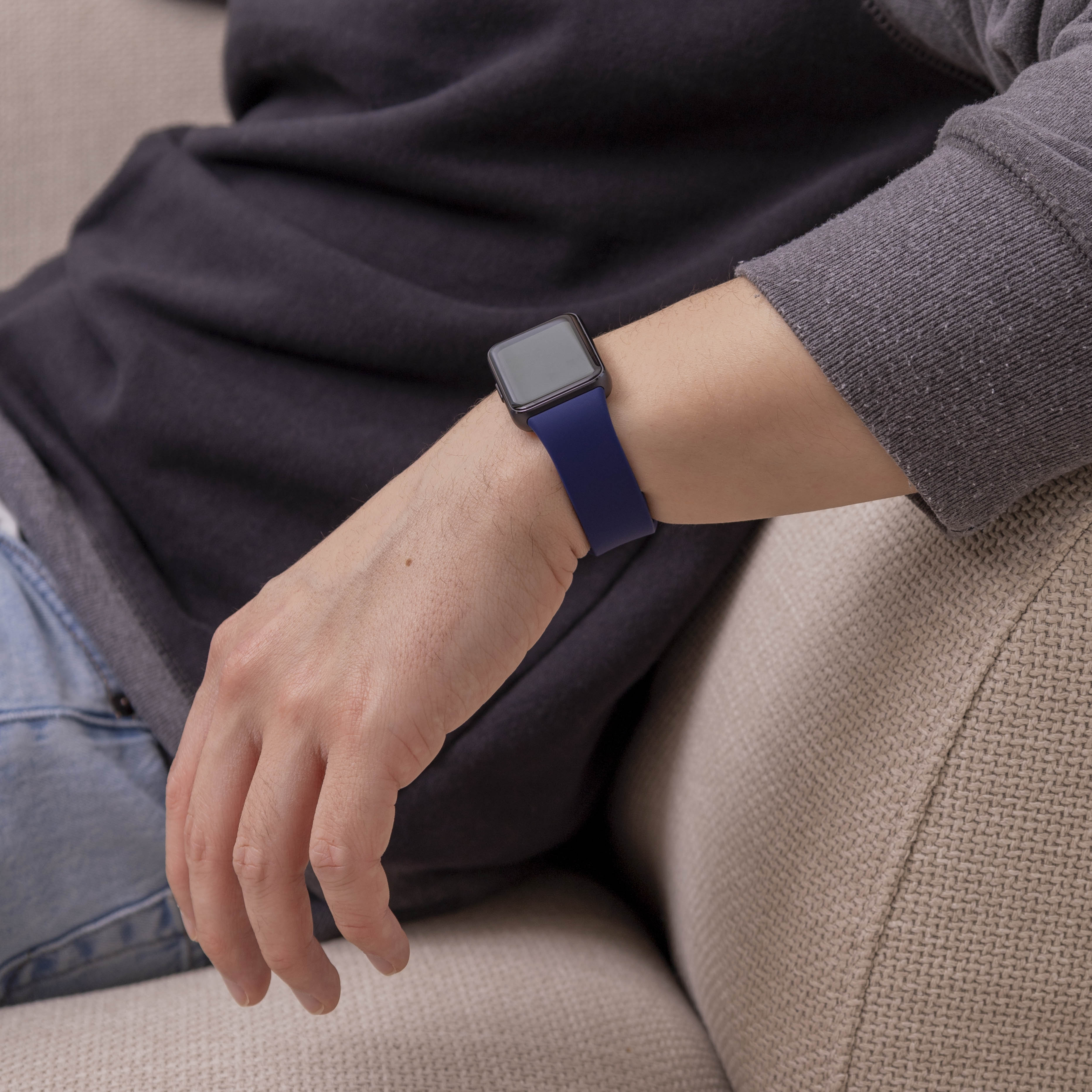 Samsung Galaxy Fit 3 siliconen bandje (donkerblauw)