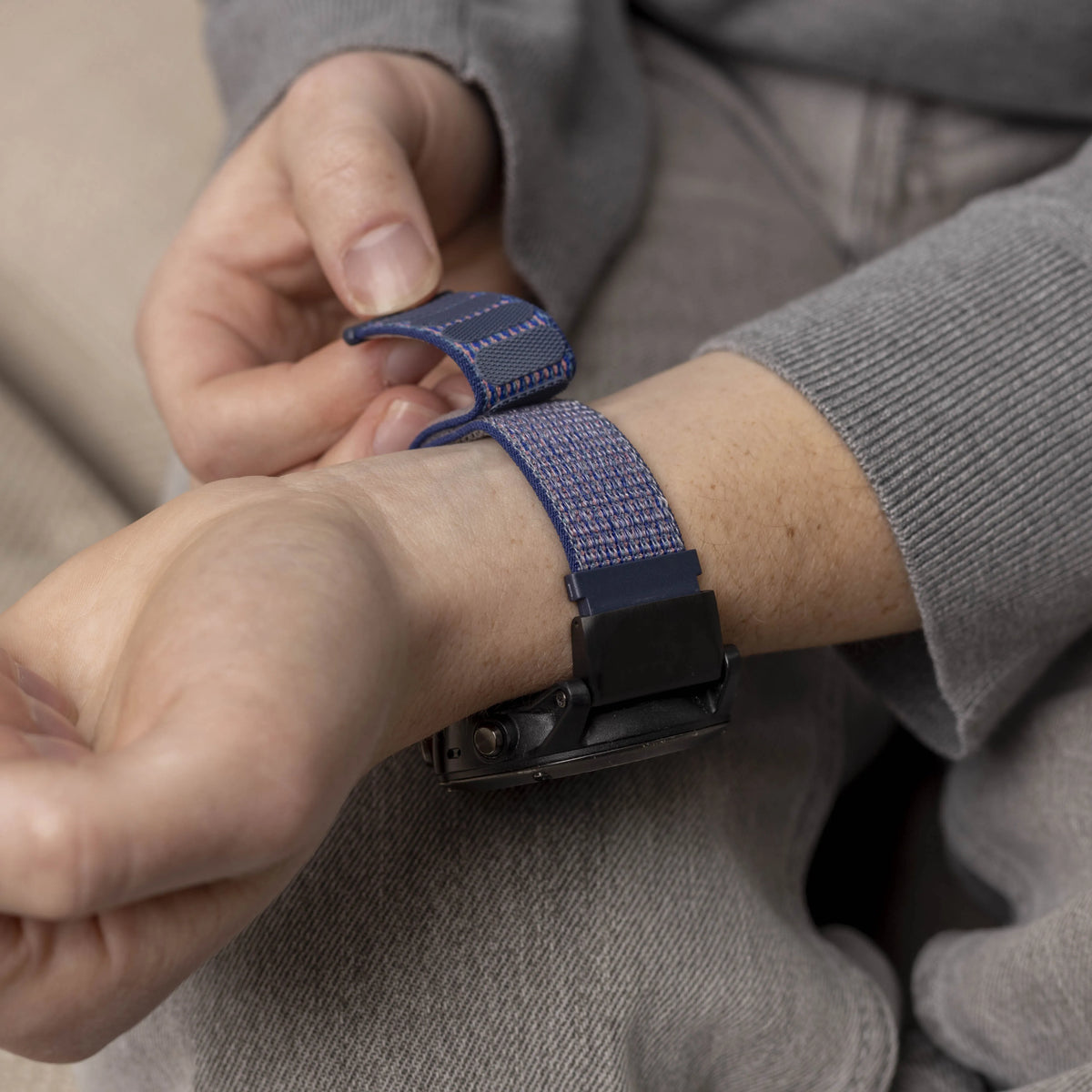 Nylon Strap, blue, lifestyle photo