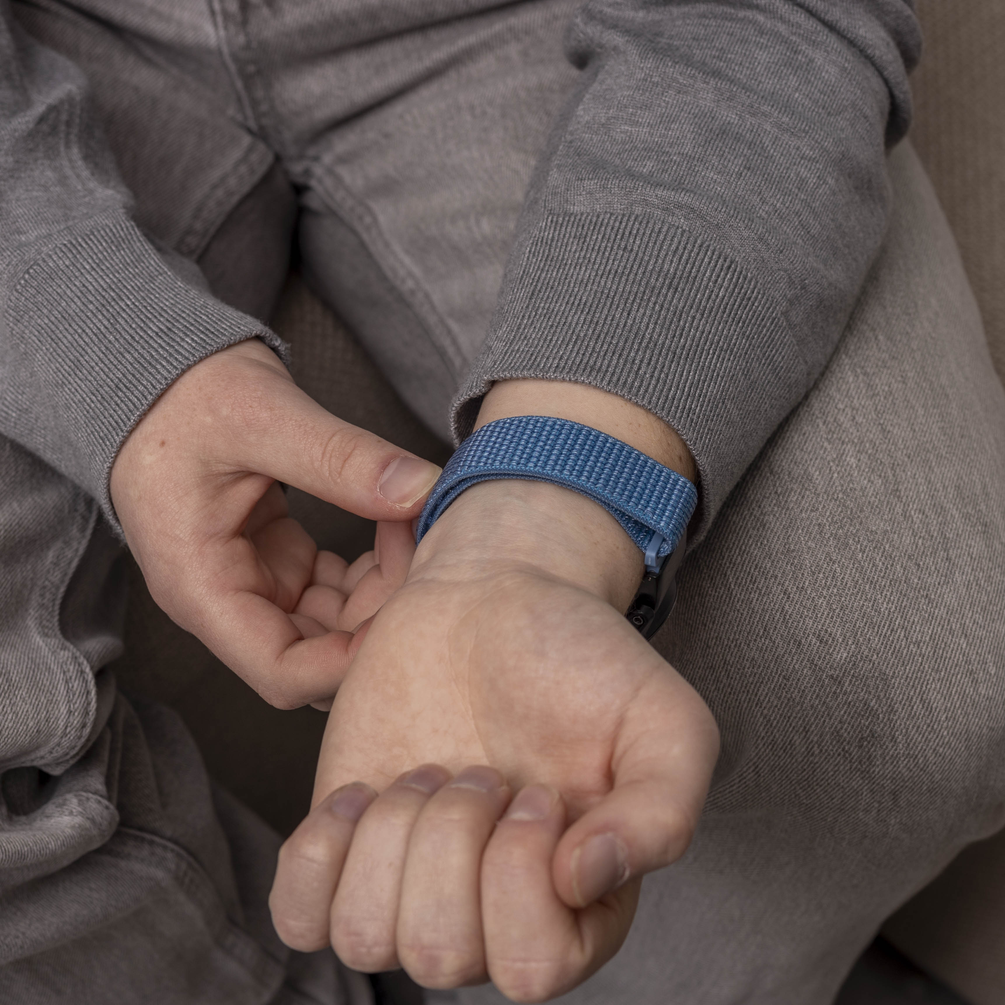 Garmin Fenix 8 - 51mm nylon band (lichtblauw)