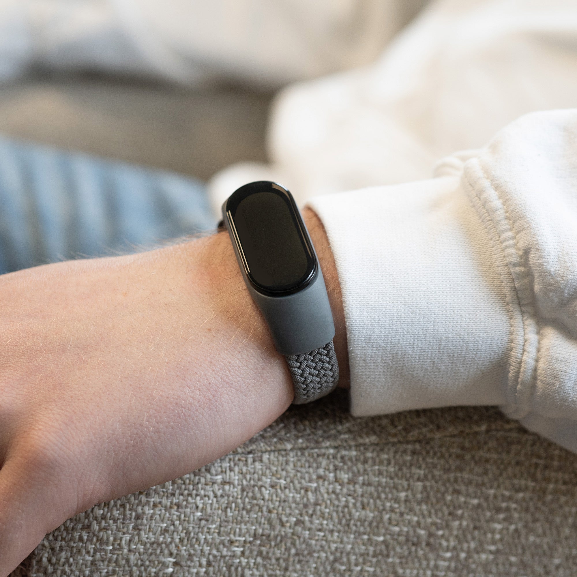 Xiaomi Mi Band 7 gevlochten bandje (donkergrijs)