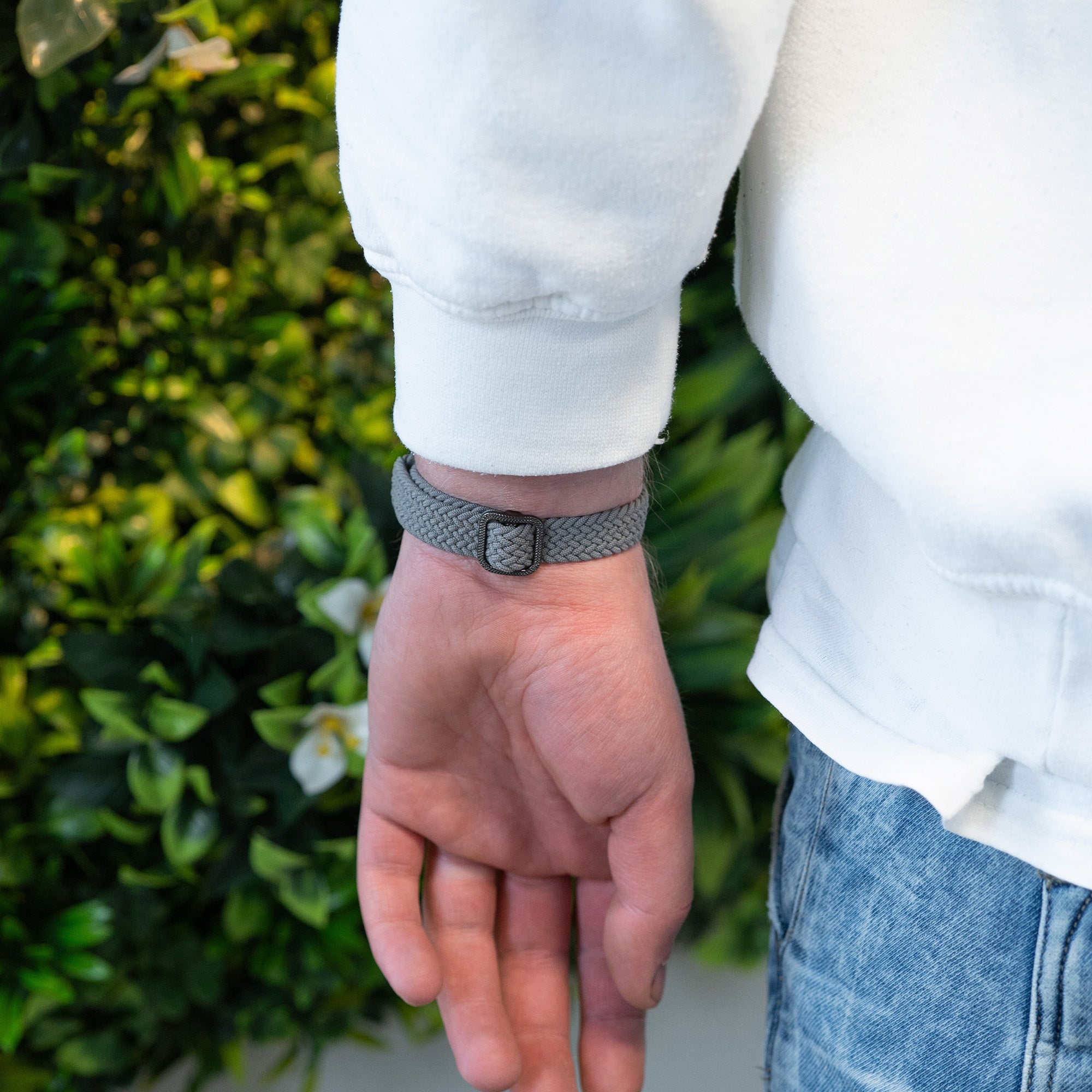 Xiaomi Mi Band 5 gevlochten bandje (donkergrijs)