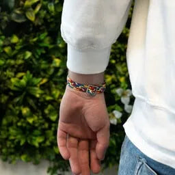 Nylon Mi Braided Strap, rainbow, lifestyle photo