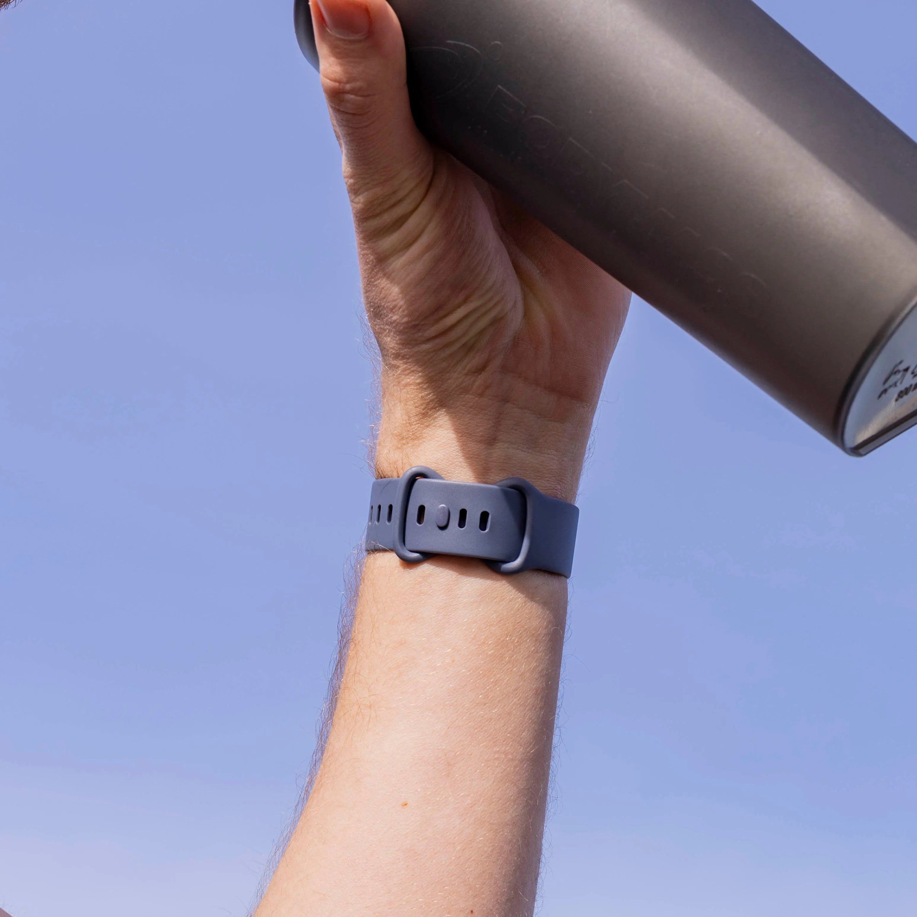 Fitbit Versa 3 siliconen classic bandje (grijsblauw)