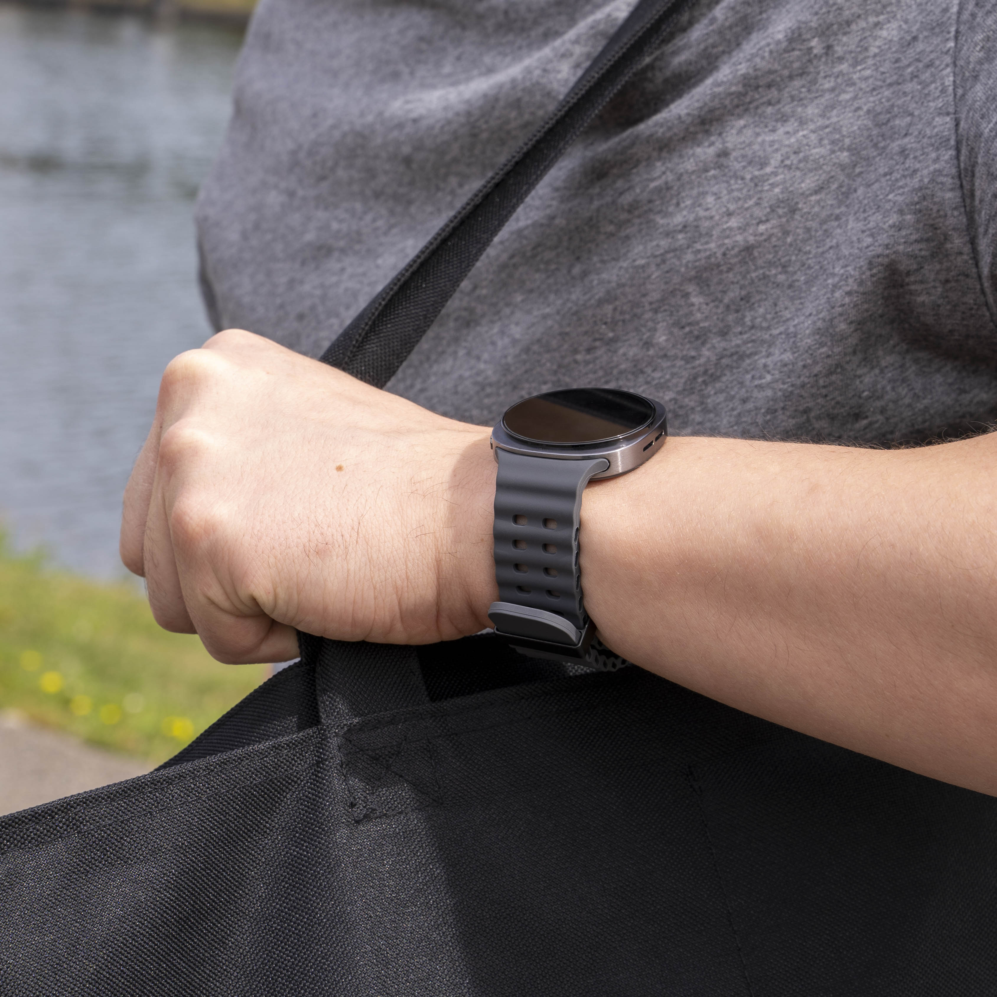 Samsung Galaxy Watch 9 - 40mm Ocean bandje (donkergrijs)