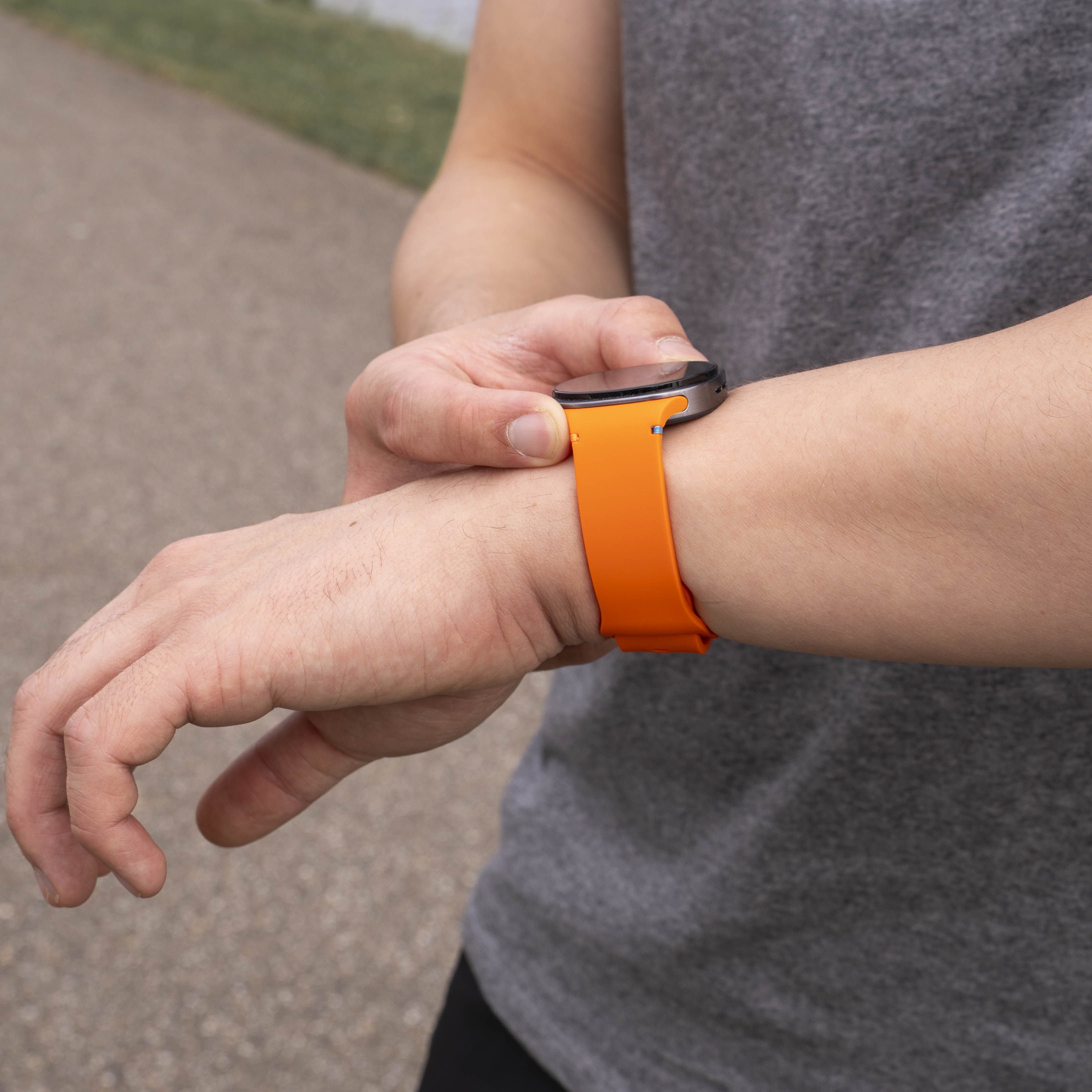 Samsung Galaxy Watch 9 - 44mm siliconen bandje (oranje)
