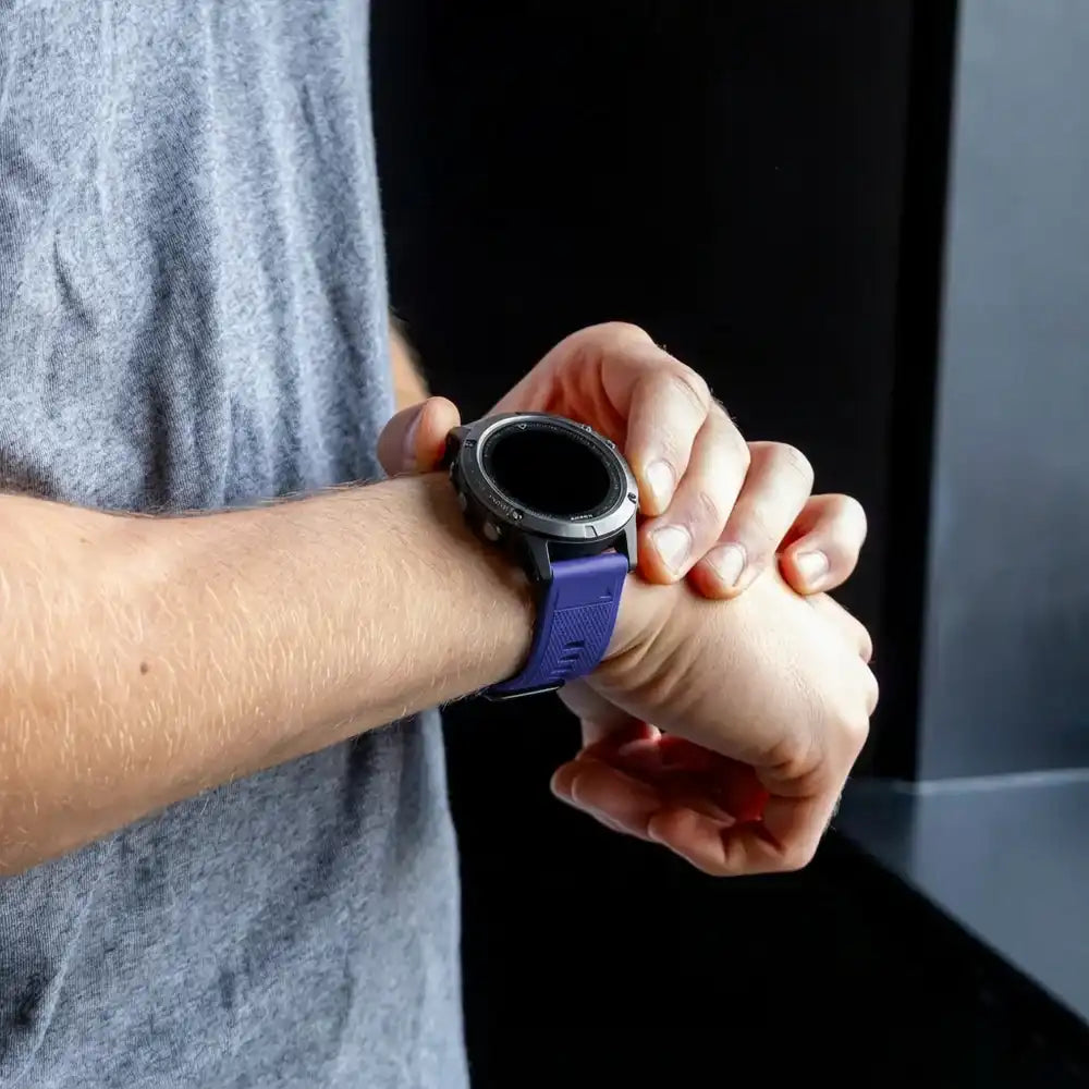 Garmin Fenix 5 / 6 siliconen bandje (blauw)
