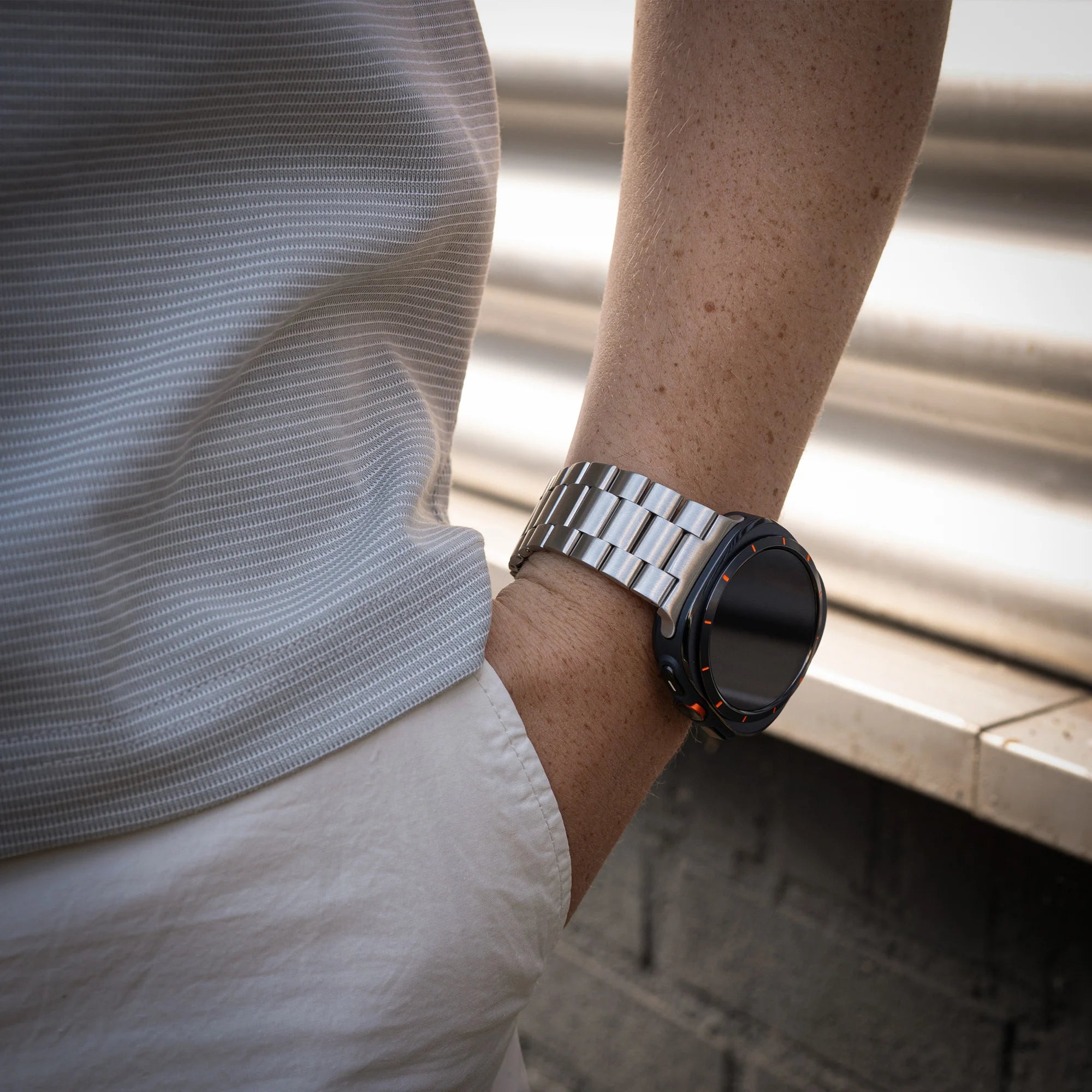 Samsung Galaxy Watch Ultra stalen band (zilver)