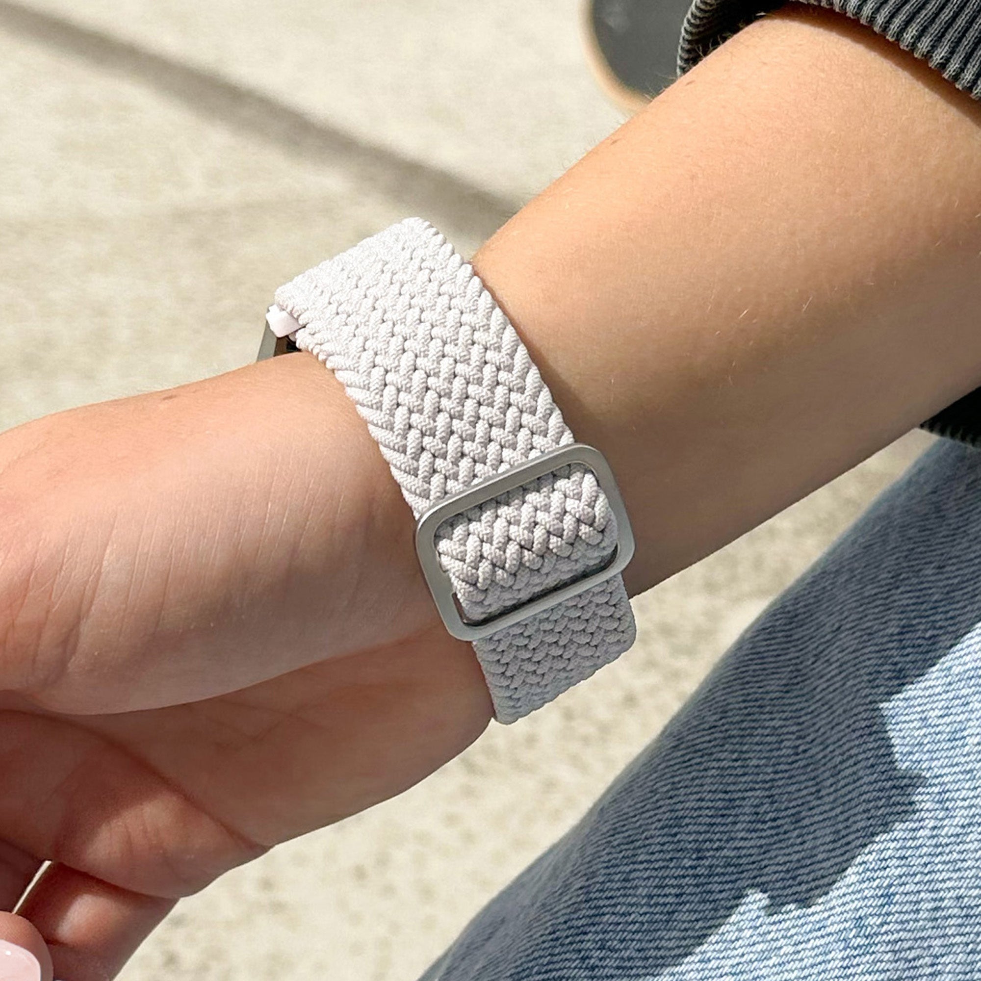 Amazfit Bip 6 verstelbaar geweven bandje (wit)