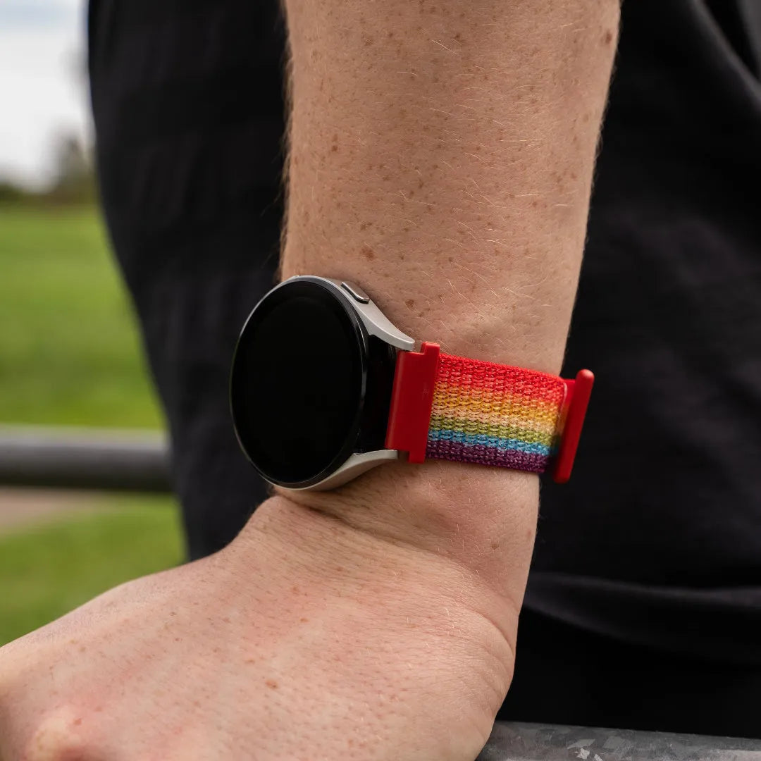 Oppo Watch X3 nylon band (regenboog)