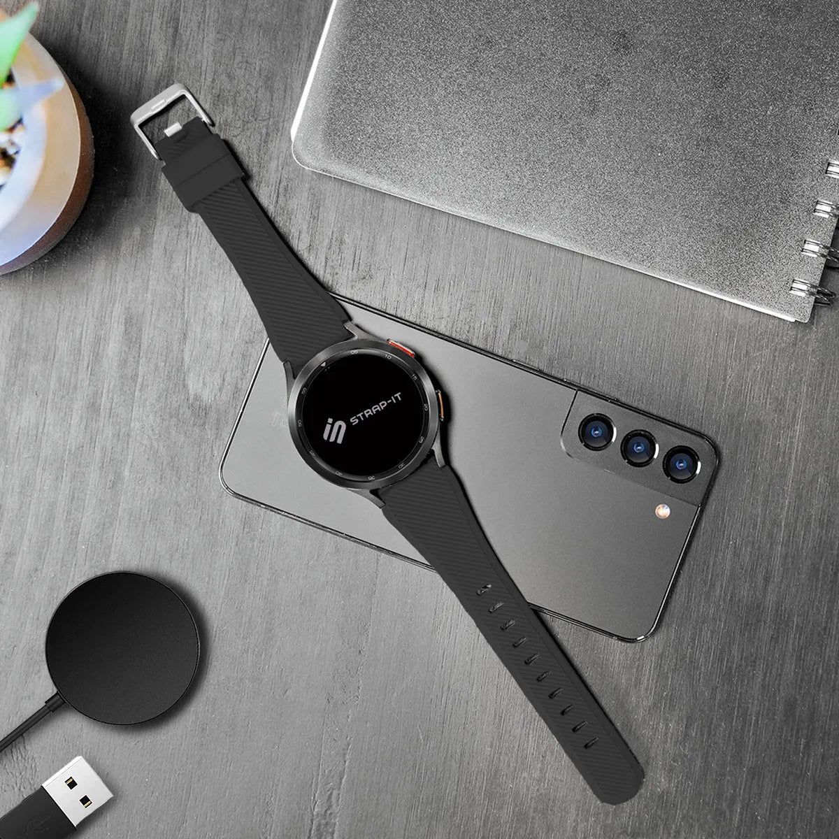 Suunto Vertical twill siliconen bandje (zwart)