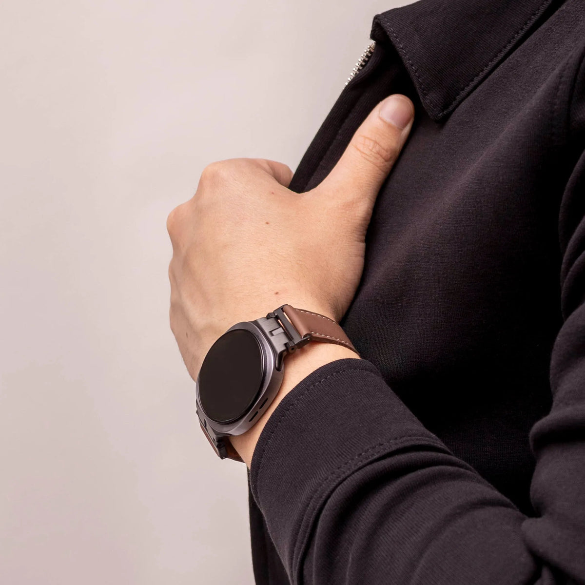 Premium Leather Strap, brown, lifestyle photo