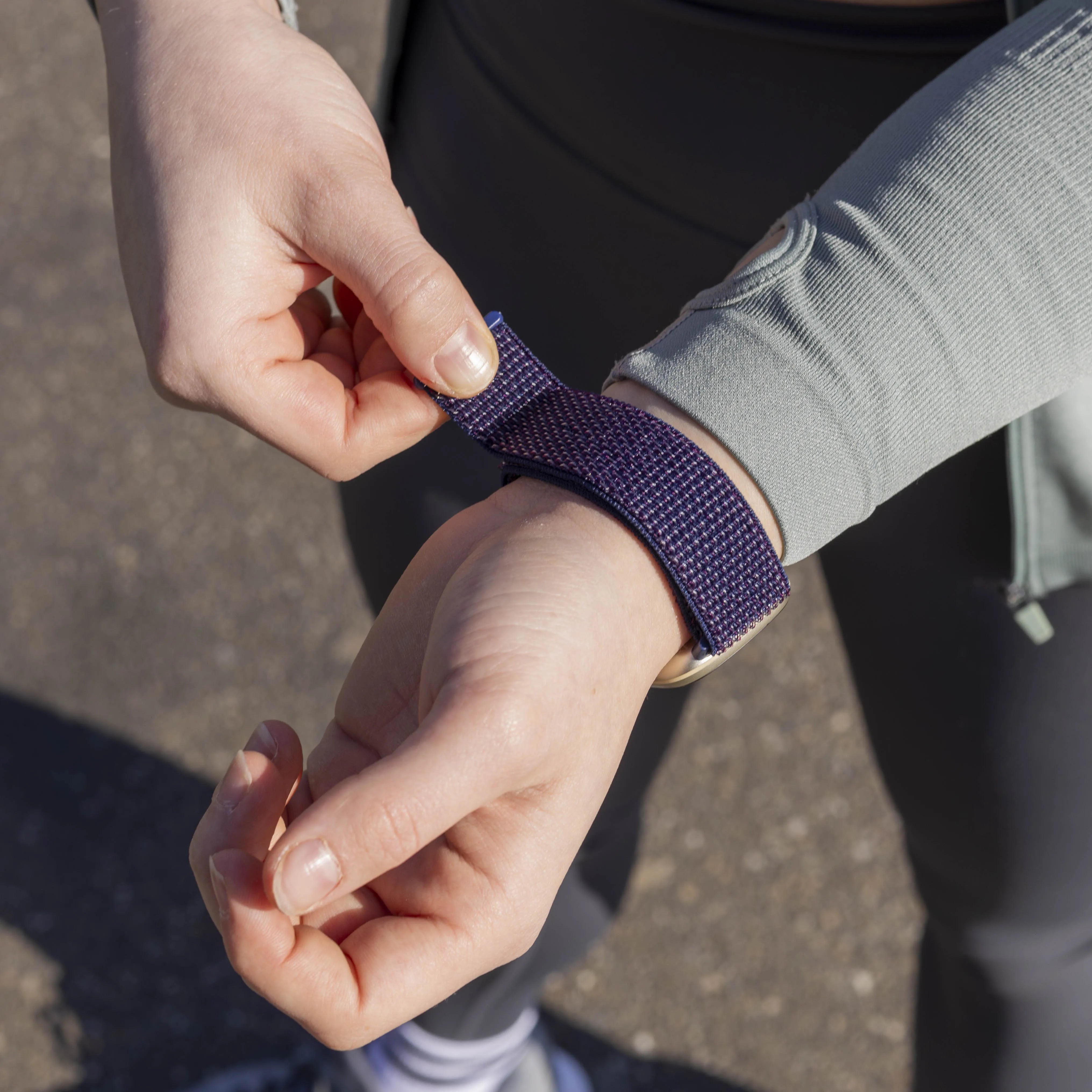 Fitbit Sense nylon bandje (indigo blauw)