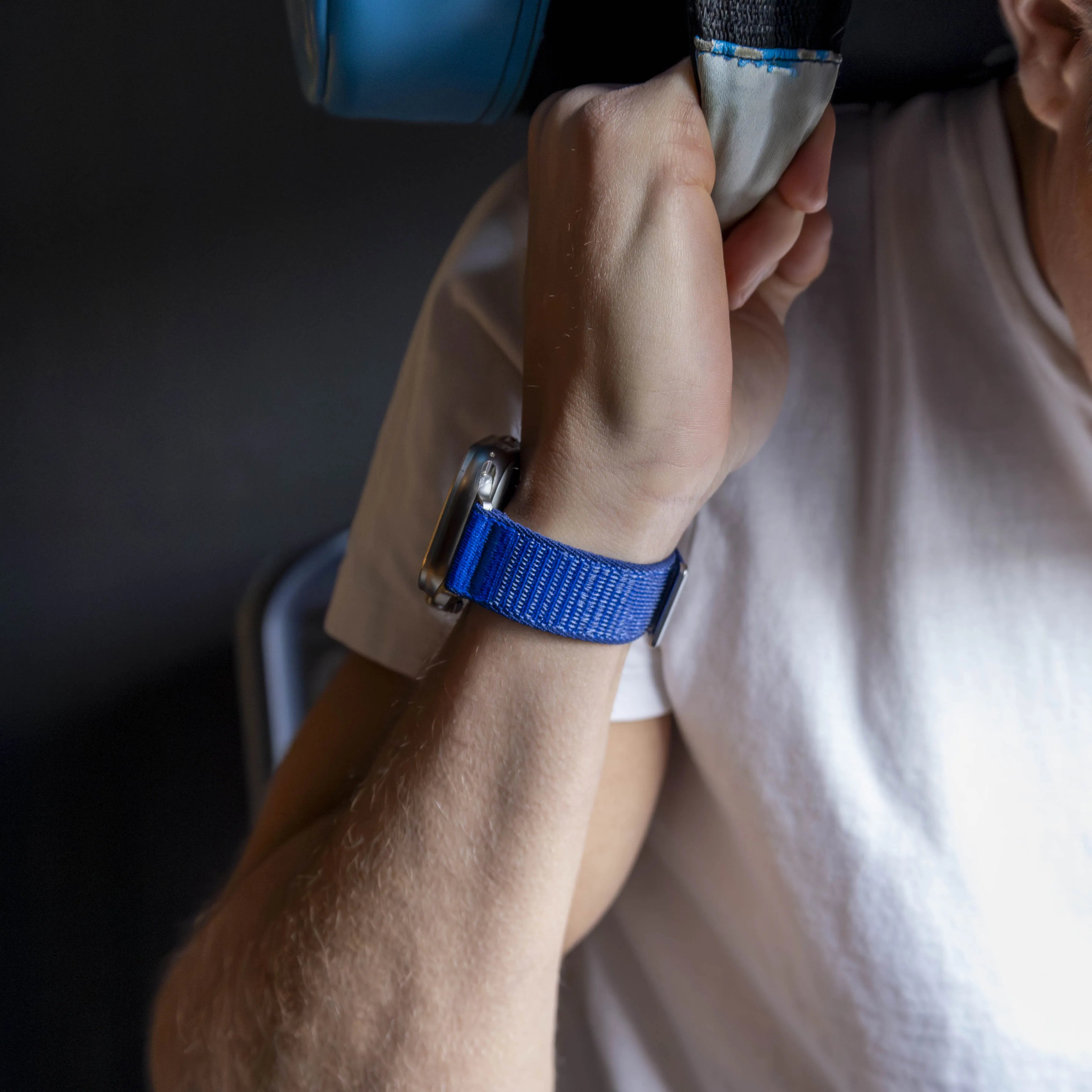 Apple Watch wave nylon band (royaal blauw)