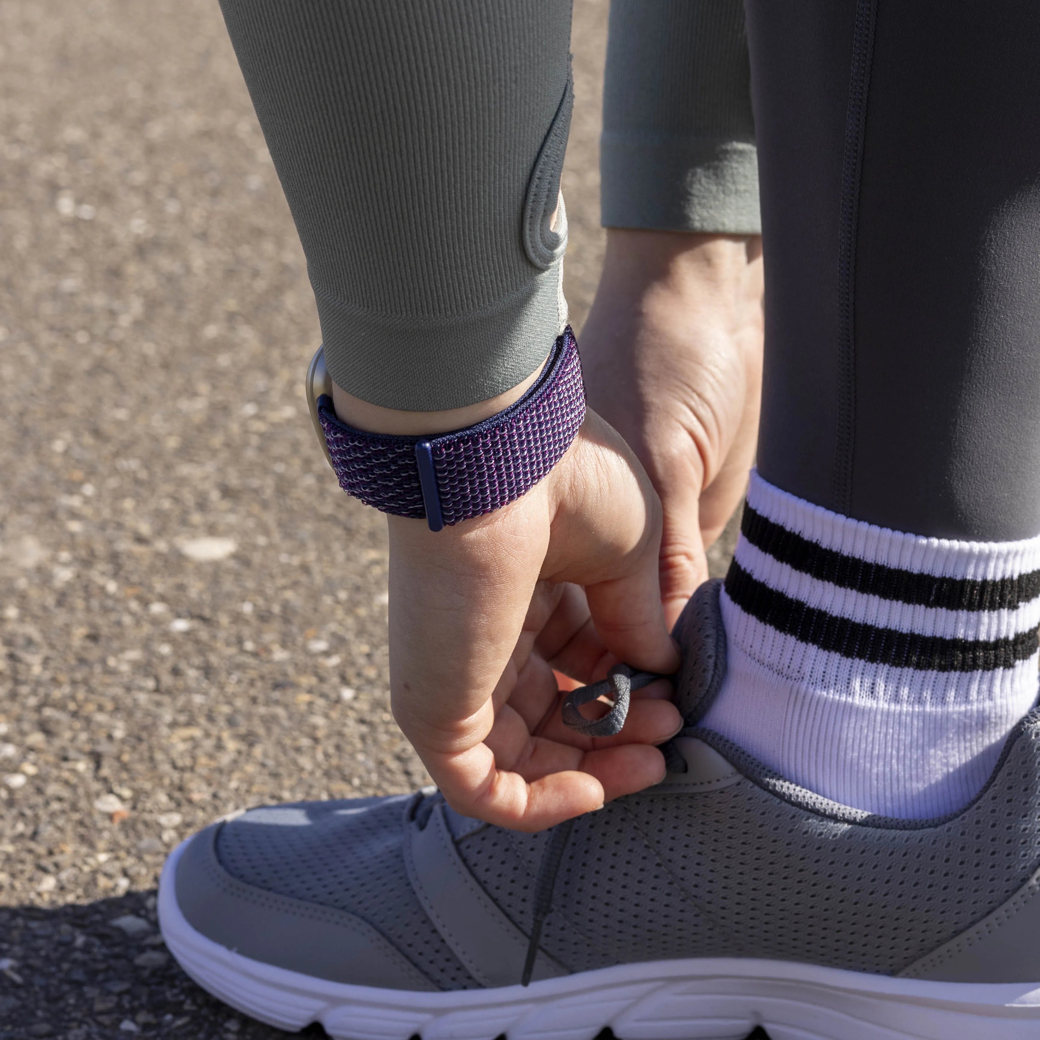 Fitbit Versa 3 nylon bandje (indigo blauw)