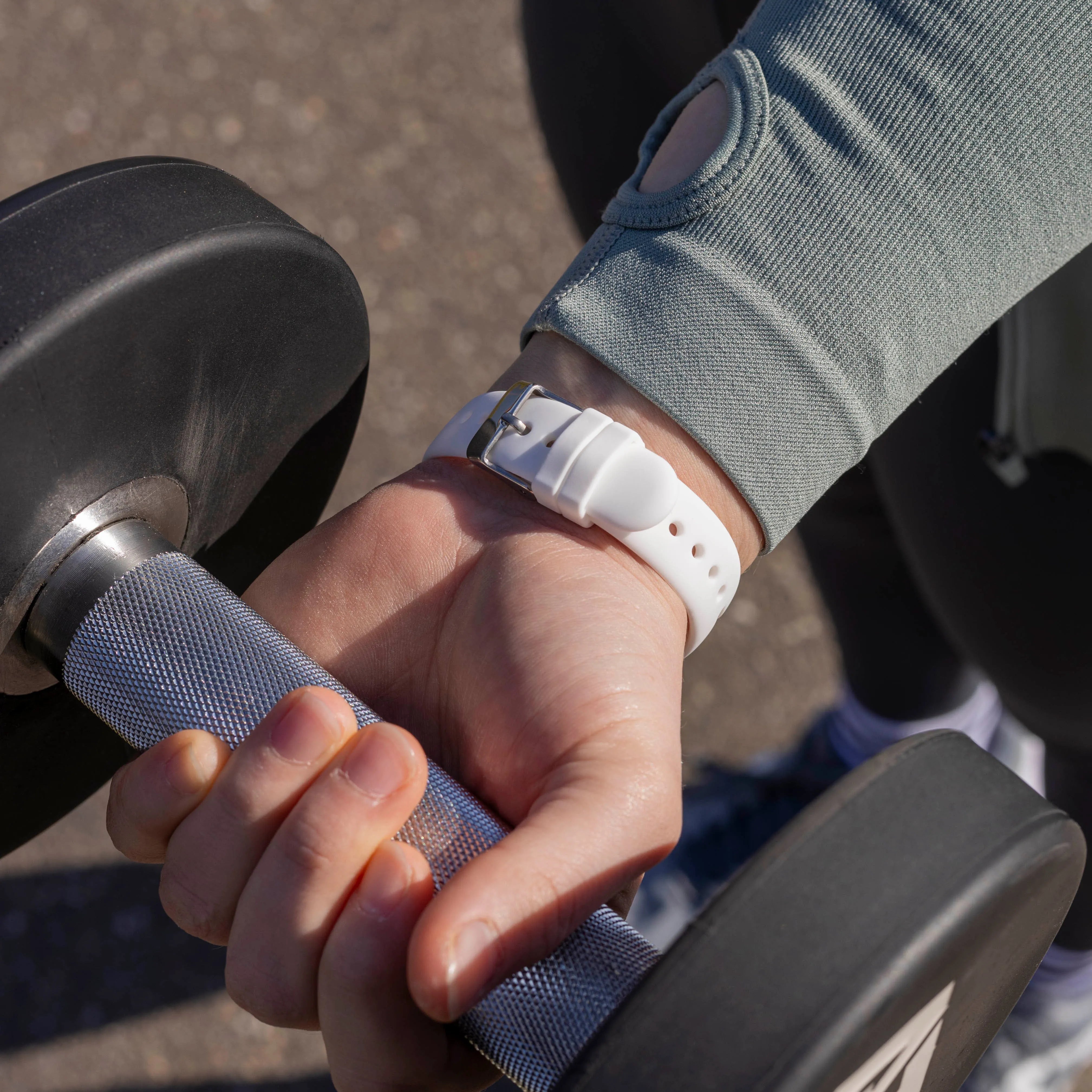 Fitbit Versa 4 luxe siliconen bandje (wit)