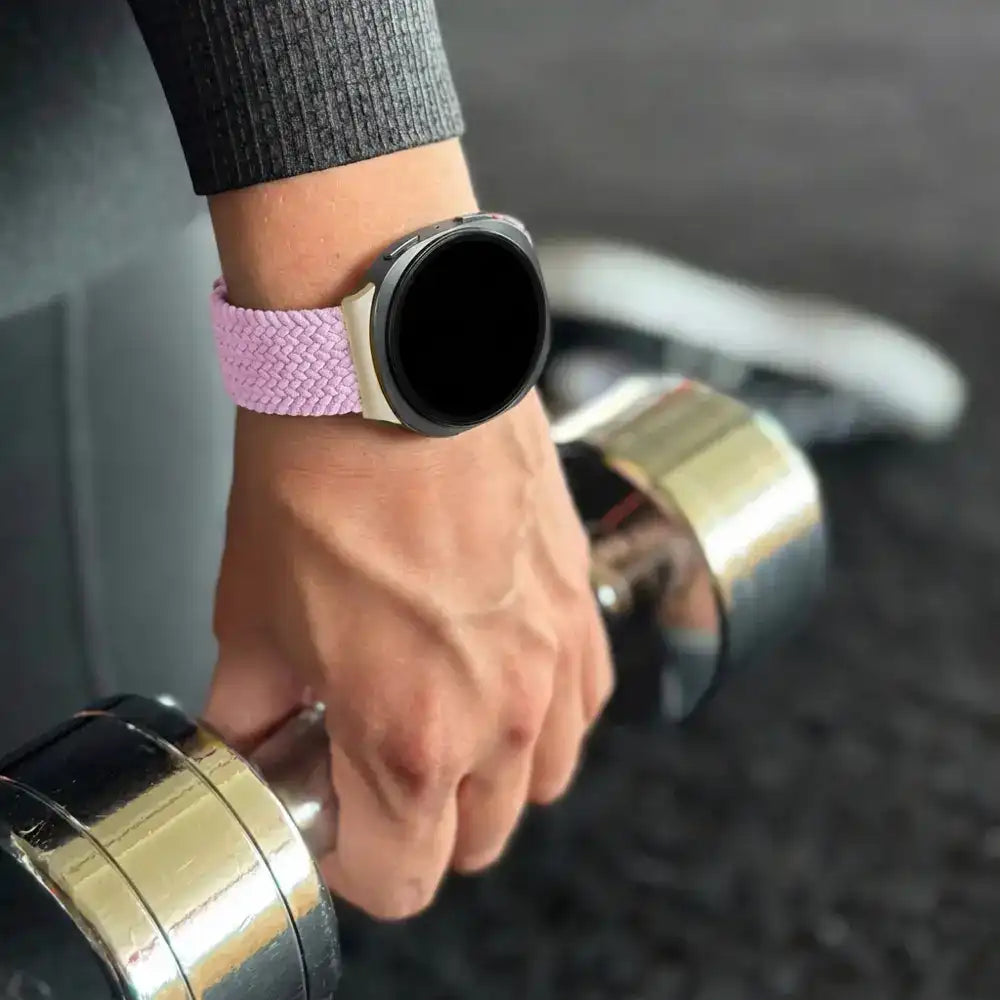 Bandz Samsung Galaxy Watch 8 Classic magnetisch geweven bandje (lila)