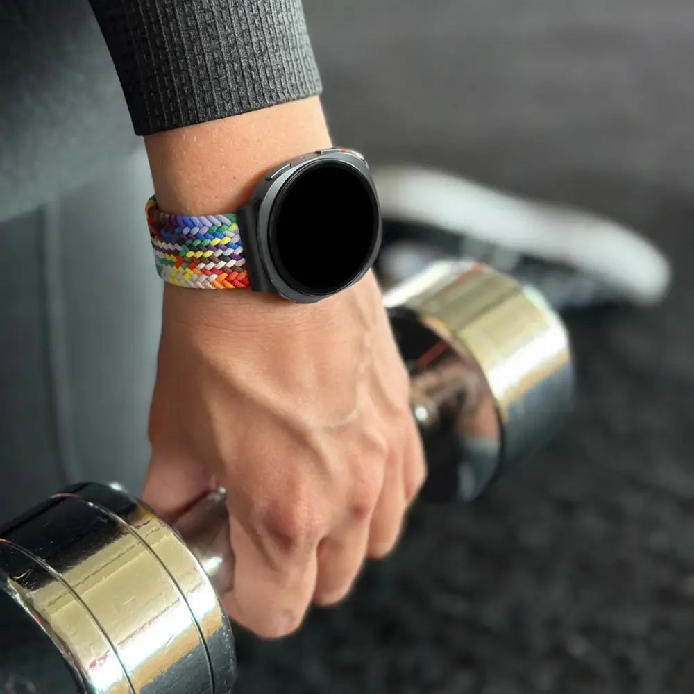 Bandz Samsung Galaxy Watch 8 - 44mm magnetisch geweven bandje (kleurrijk)
